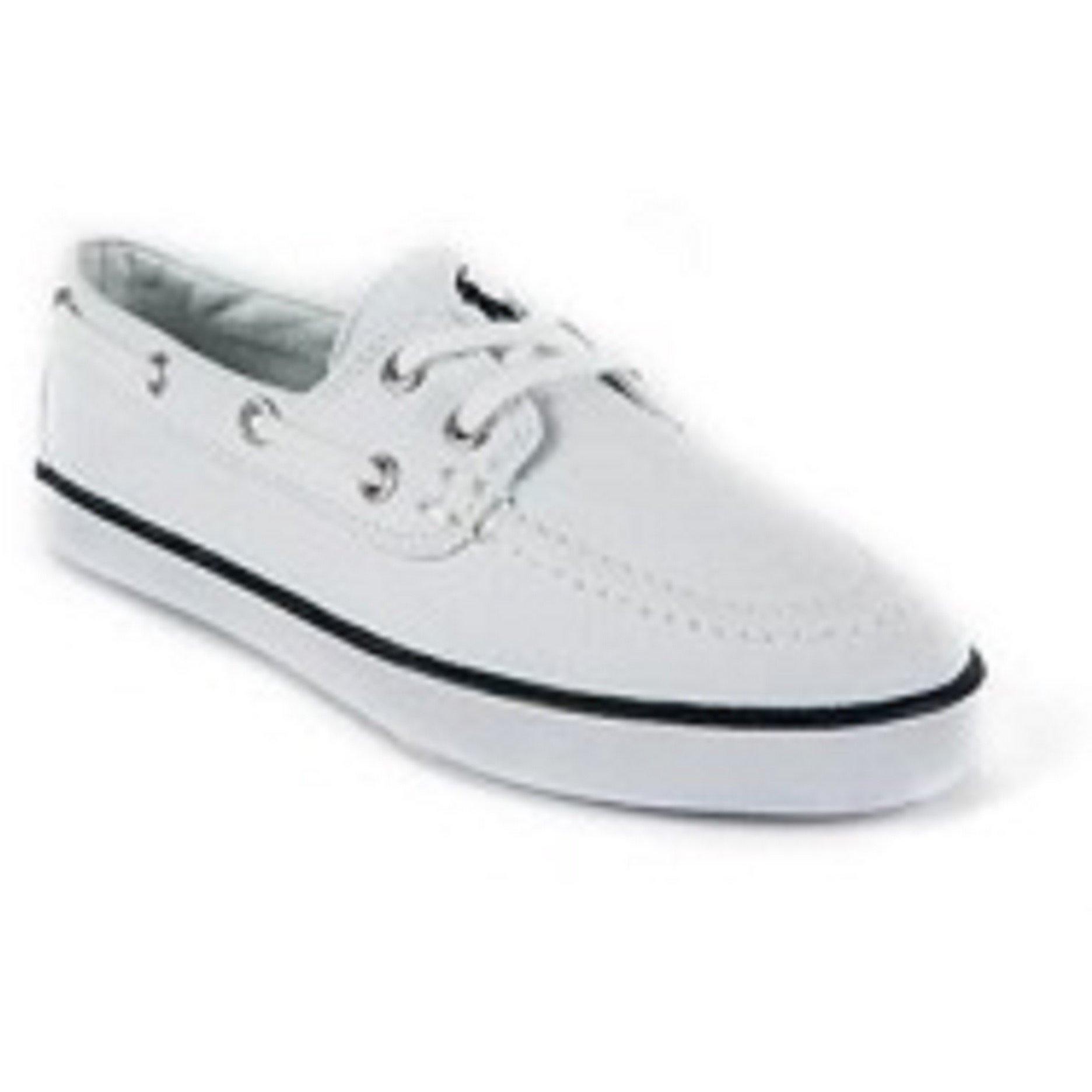 Polo Ralph Lauren  White/Navy Kids' Boat Shoes - 6.5 (40)
