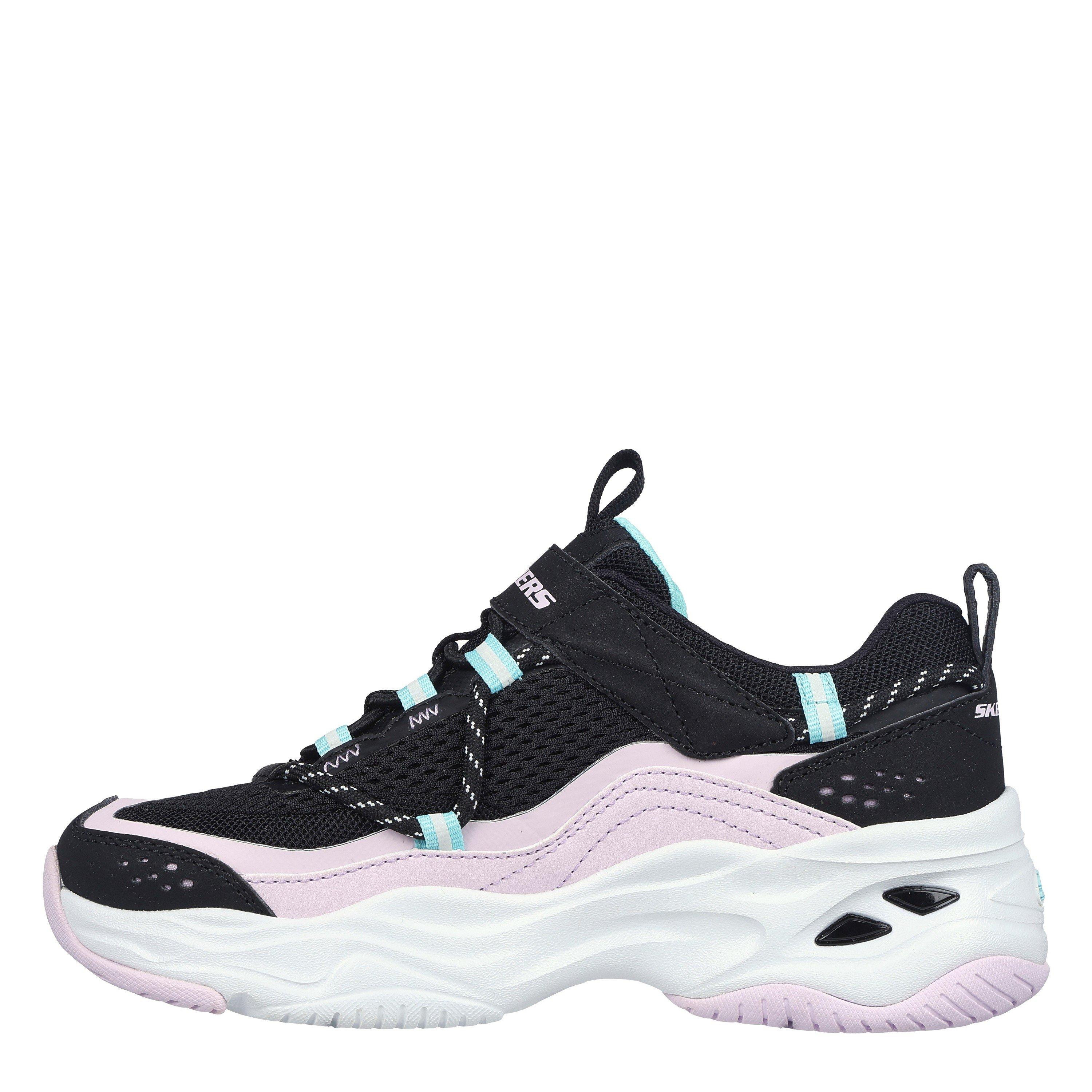 Black/Lavender - Skechers - Unisex Kids' DLites4 Classic Low-Top Trainers - 2
