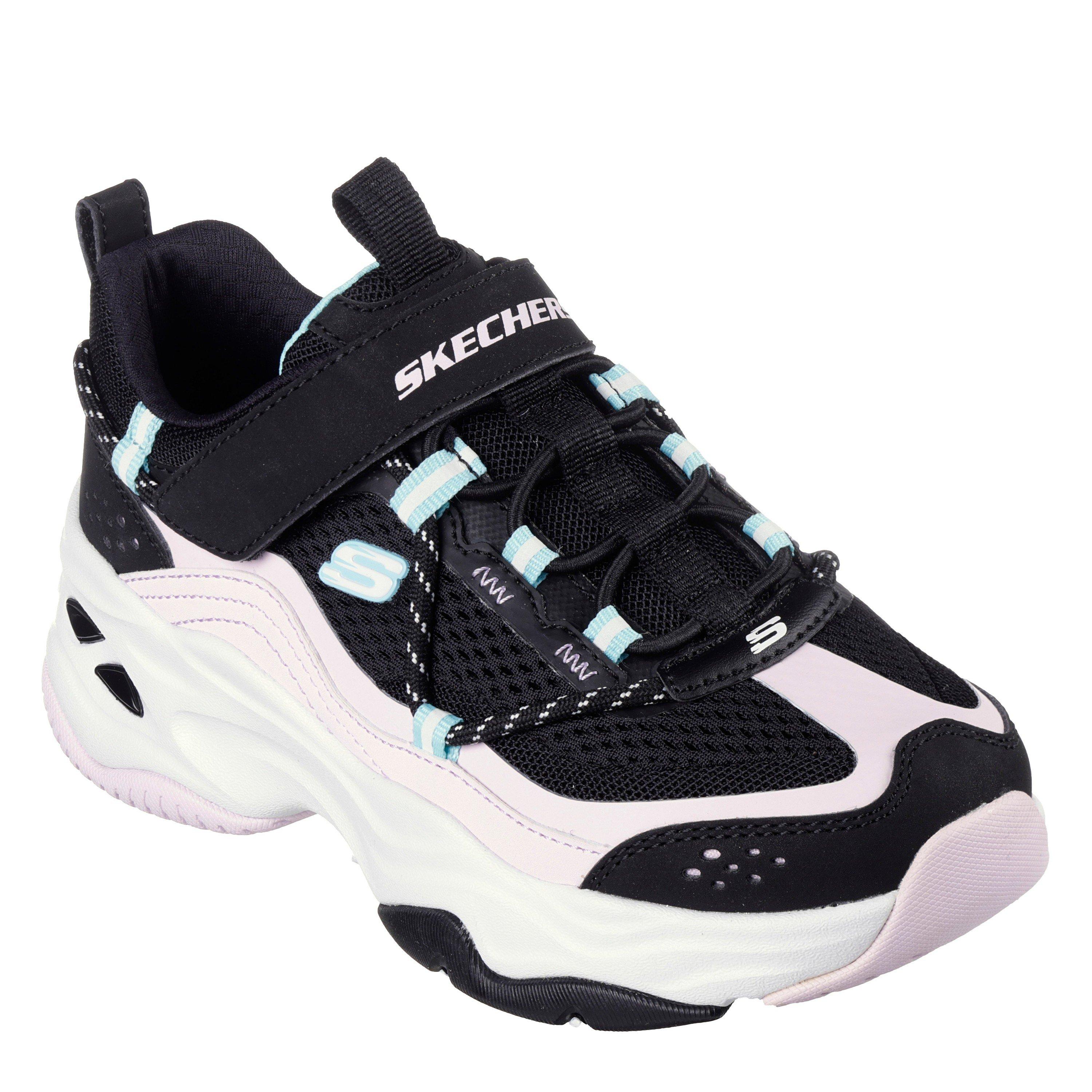 Black/Lavender - Skechers - Unisex Kids' DLites4 Classic Low-Top Trainers - 3