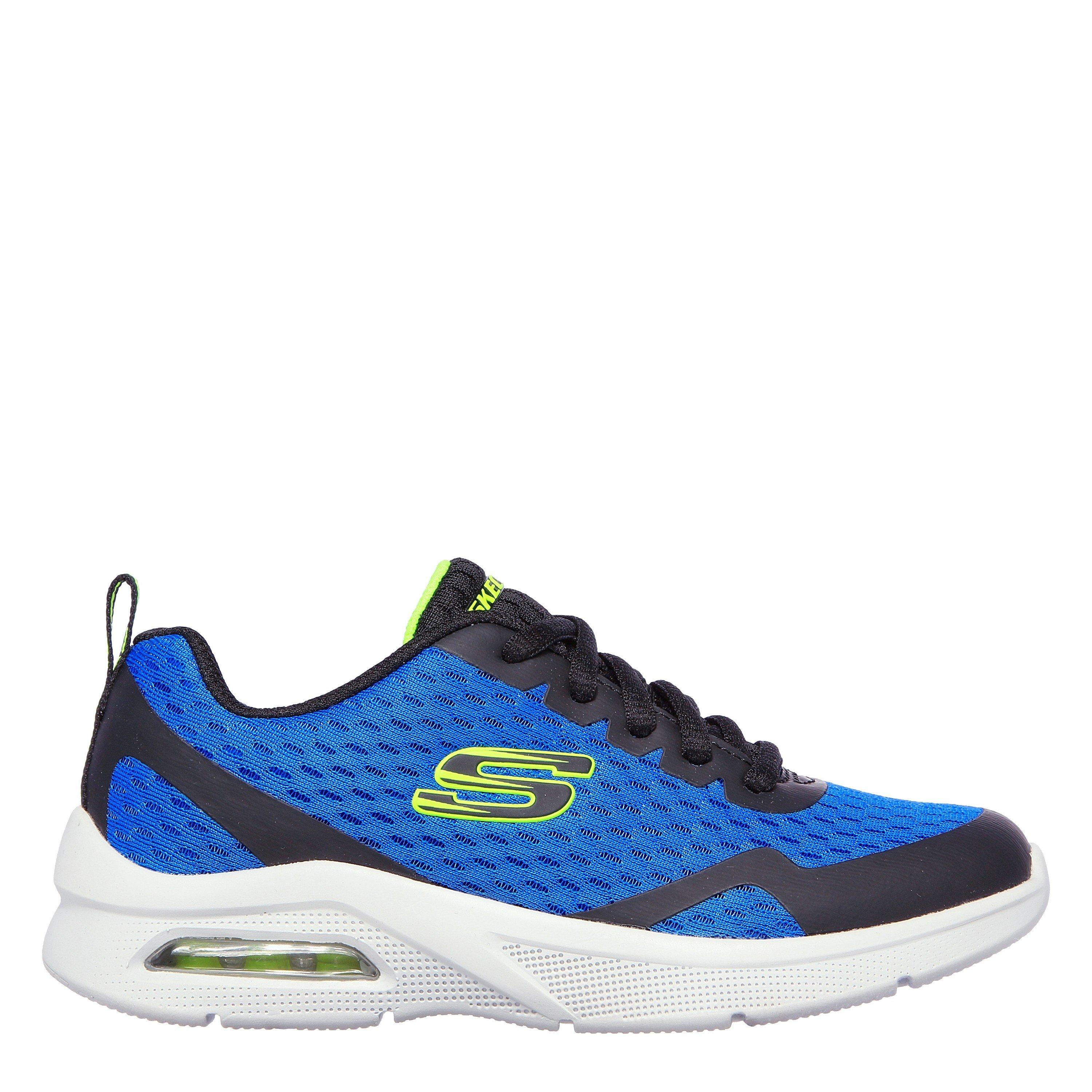 Skechers Boys Microspec Max Junior Trainers - Blue/Green - 5 (38)