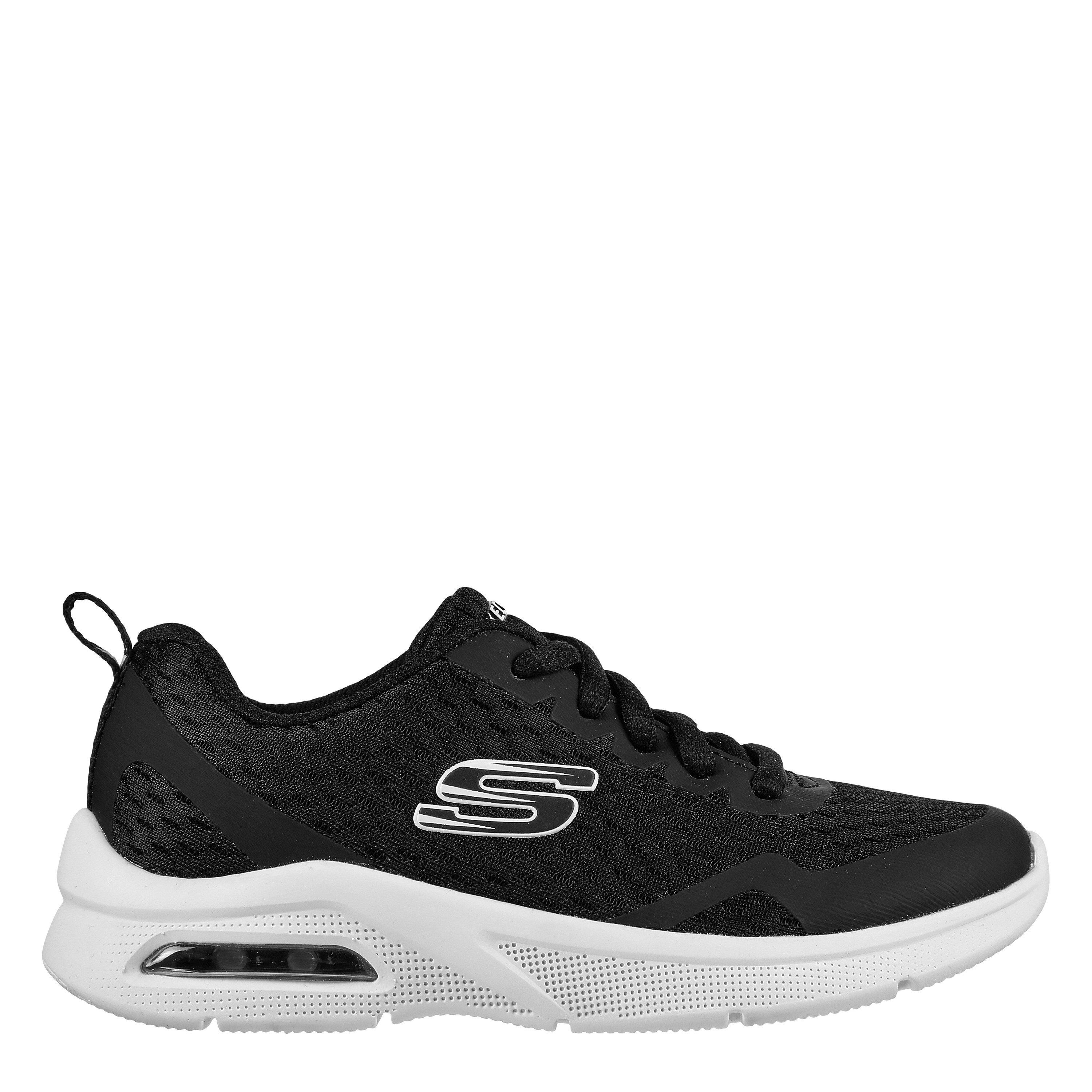 Skechers Boys Microspec Max Junior Trainers - Black/White - 6 (39)