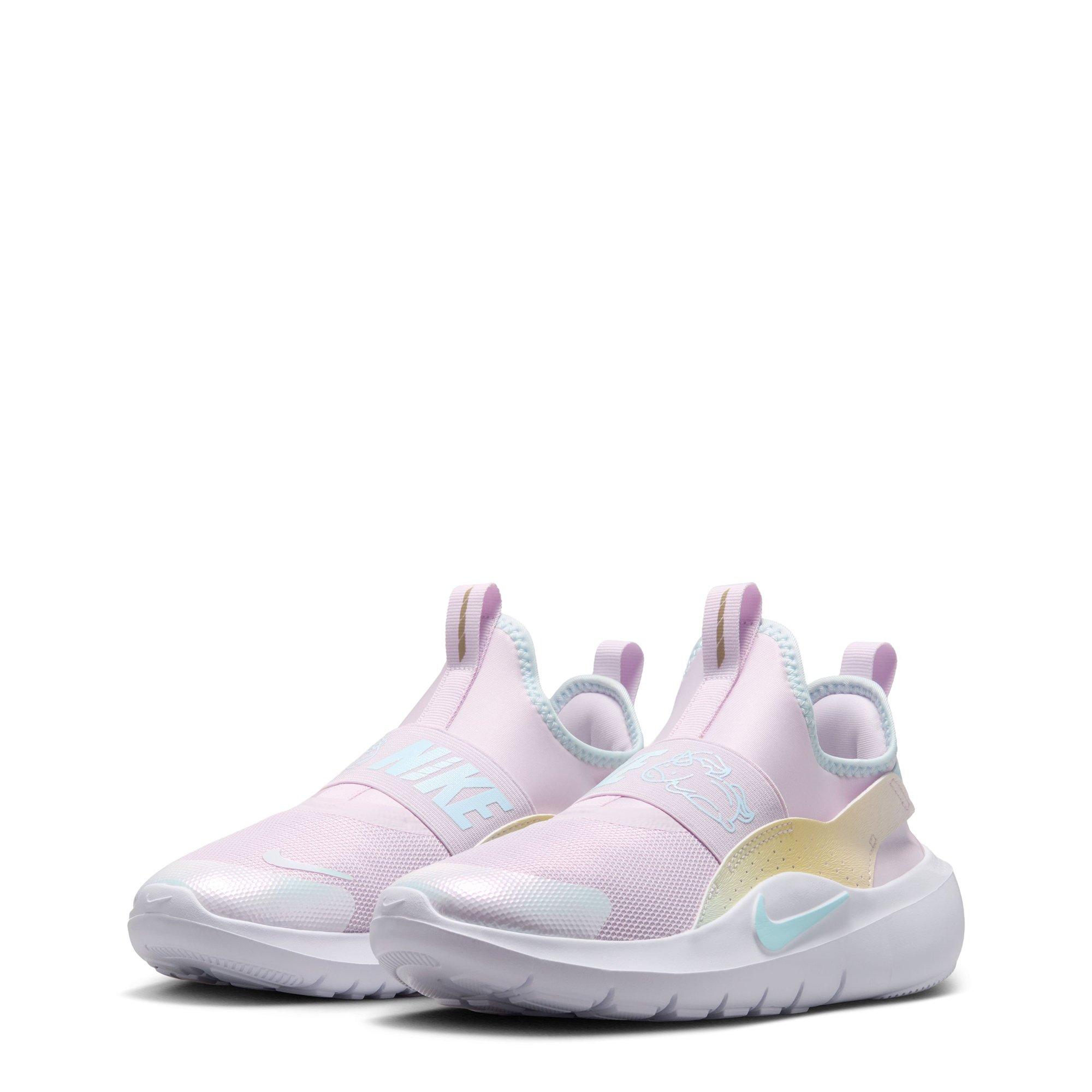 Lilac/Blue-Wht - Nike - Flex Runner 4 Junior Shoes - 5