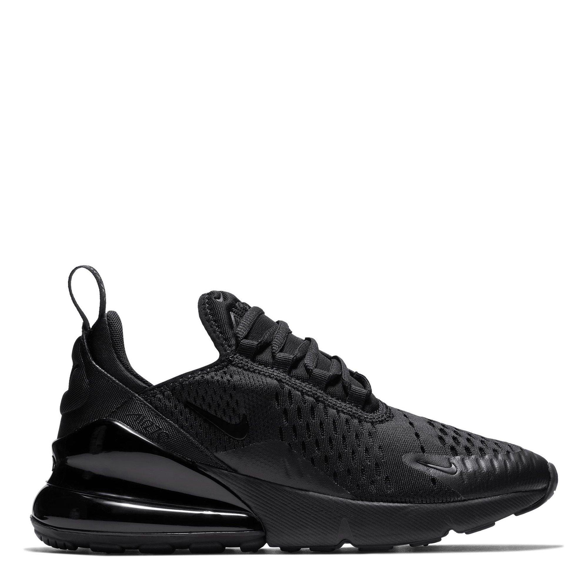 Triple Black - Nike - Air Max 270 React Junior Trainers - 1