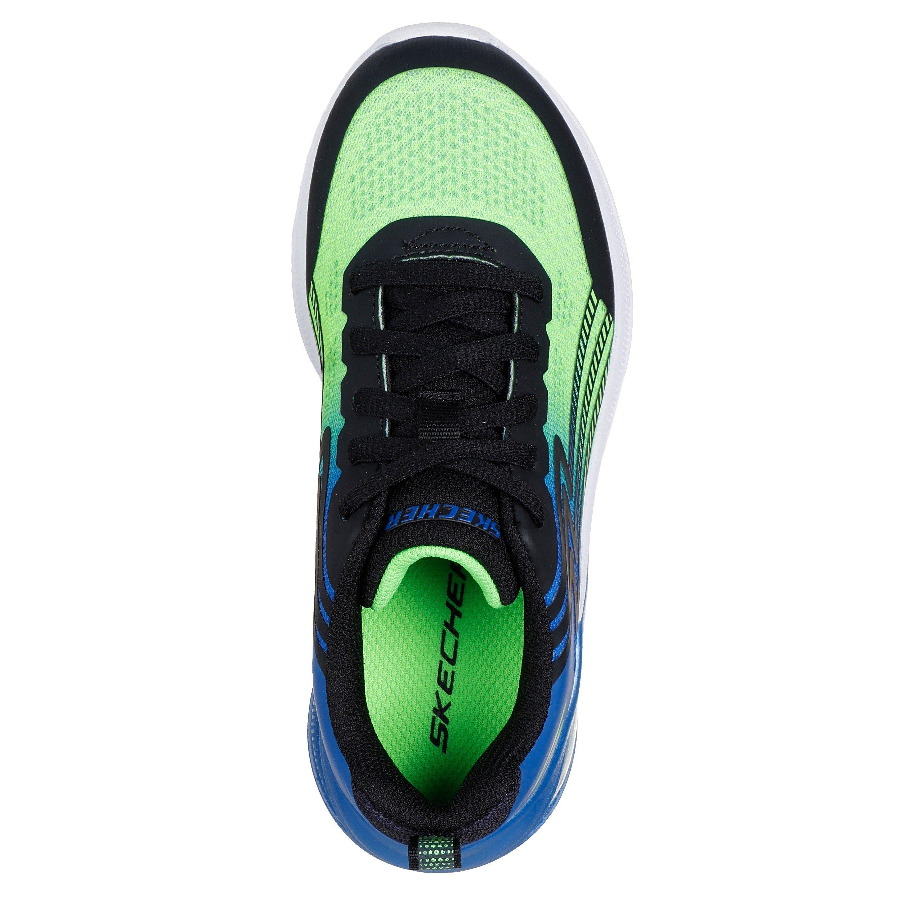 Blue/Green - Skechers - Kids' Lace Up Midsole Technology Runners - 4