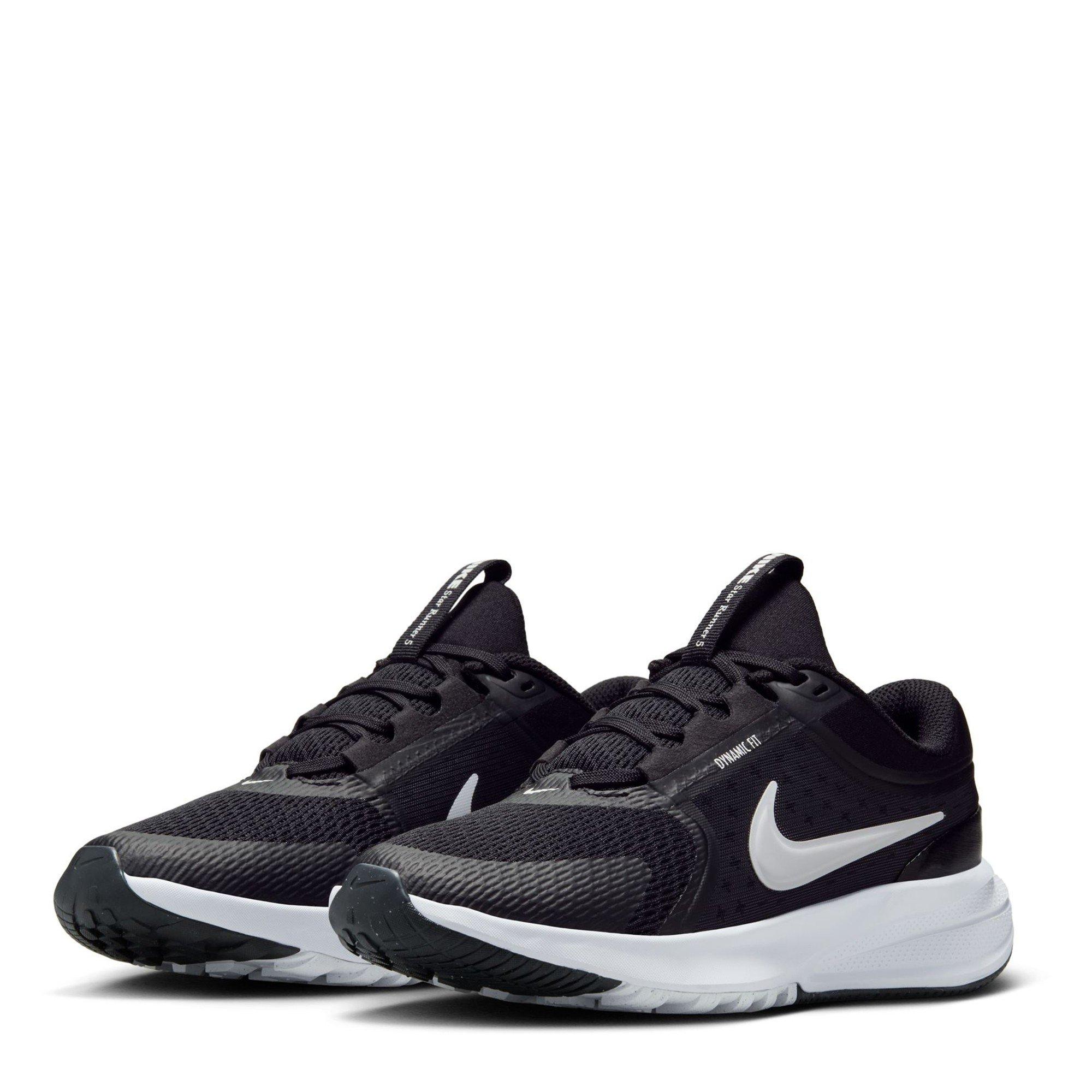 Black/Wht/White - Nike - Star Runner 5 Junior Running Shoes - 3