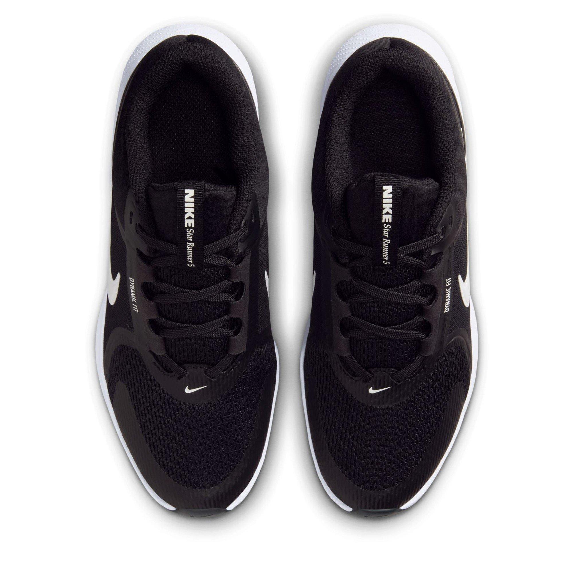 Black/Wht/White - Nike - Star Runner 5 Junior Running Shoes - 5