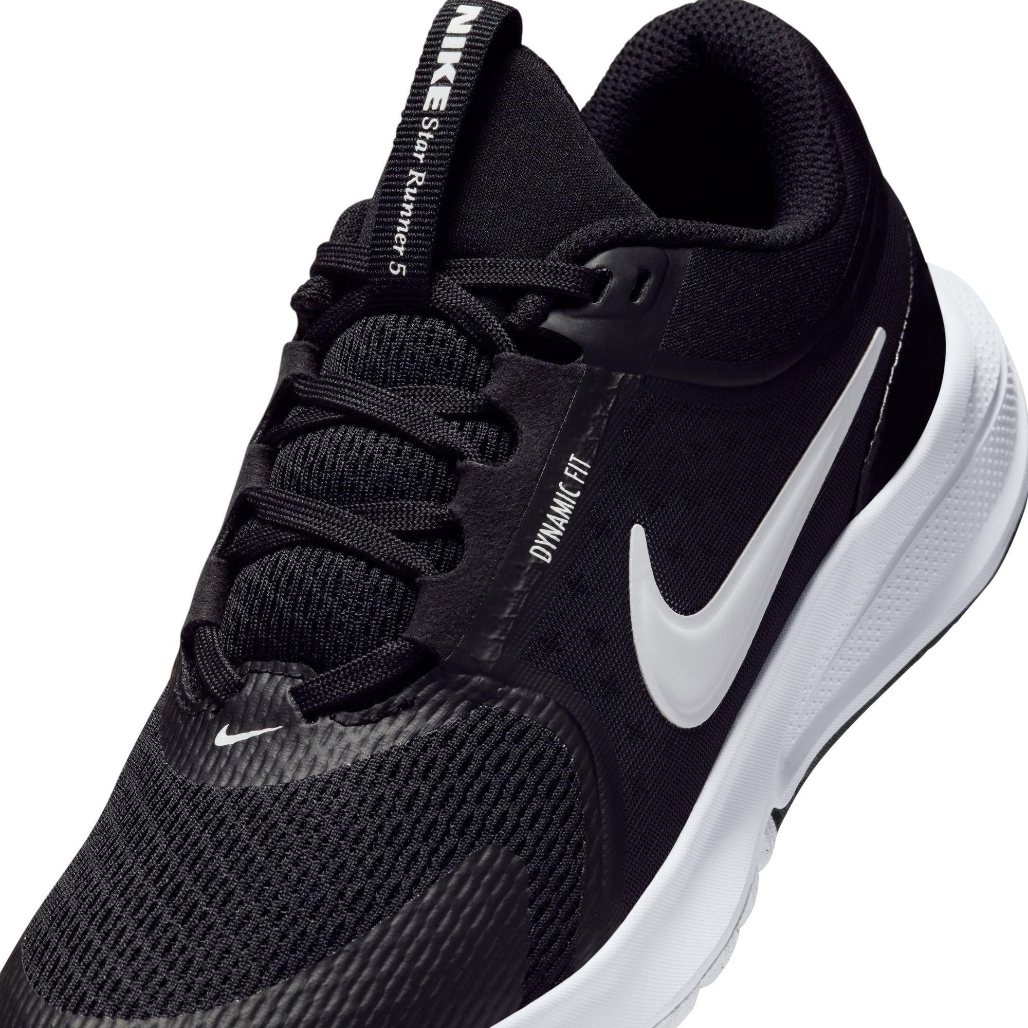 Black/Wht/White - Nike - Star Runner 5 Junior Running Shoes - 7