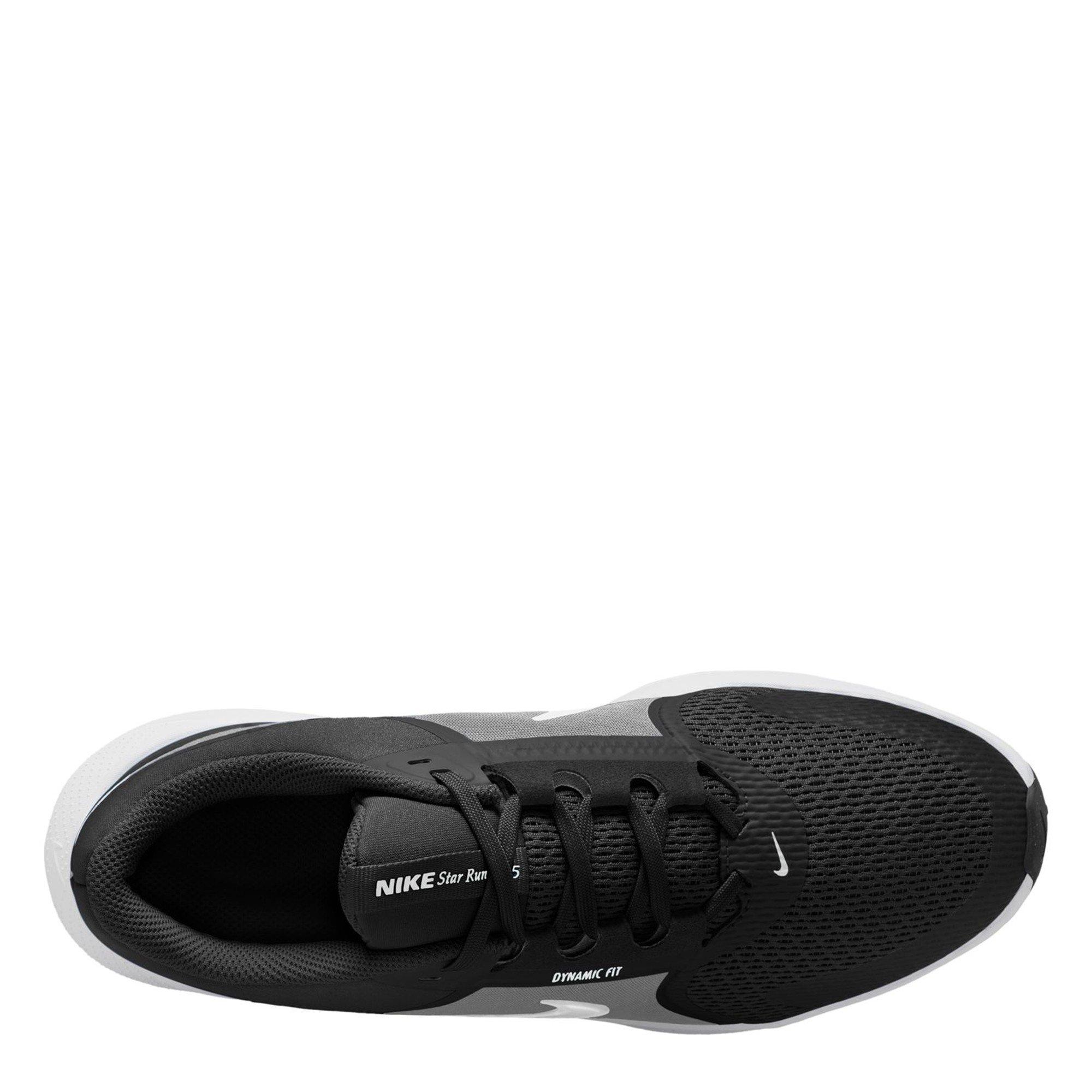 Black/Wht/White - Nike - Star Runner 5 Junior Running Shoes - 9