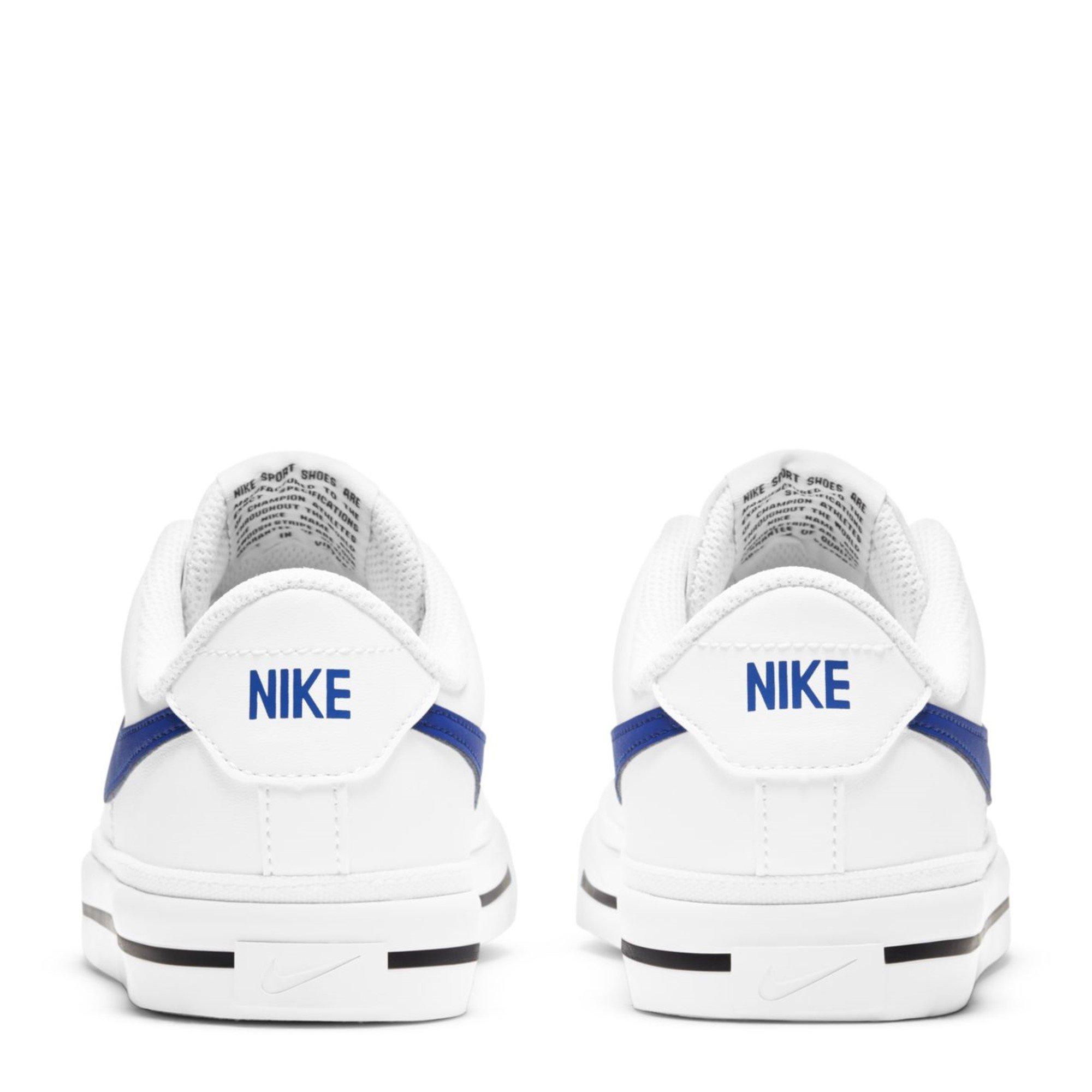 Wht/Royal Blk - Nike - Court Legacy Childrens Shoes - 6
