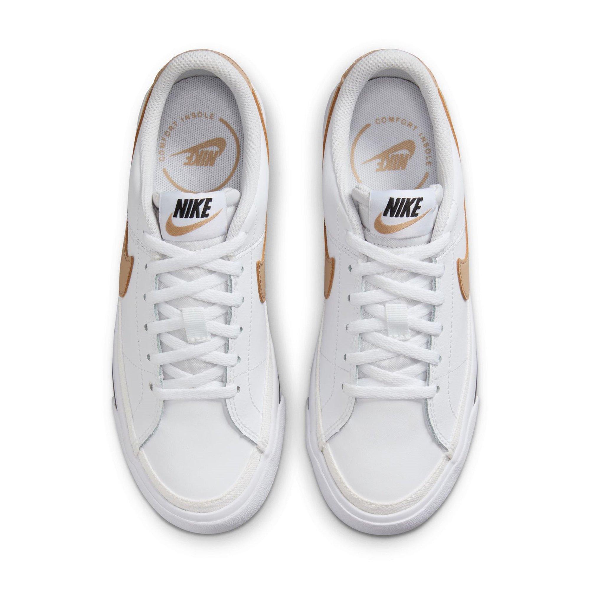 Wht/Hemp-Black - Nike - Nike Court Legacy Childrens Shoes - 4