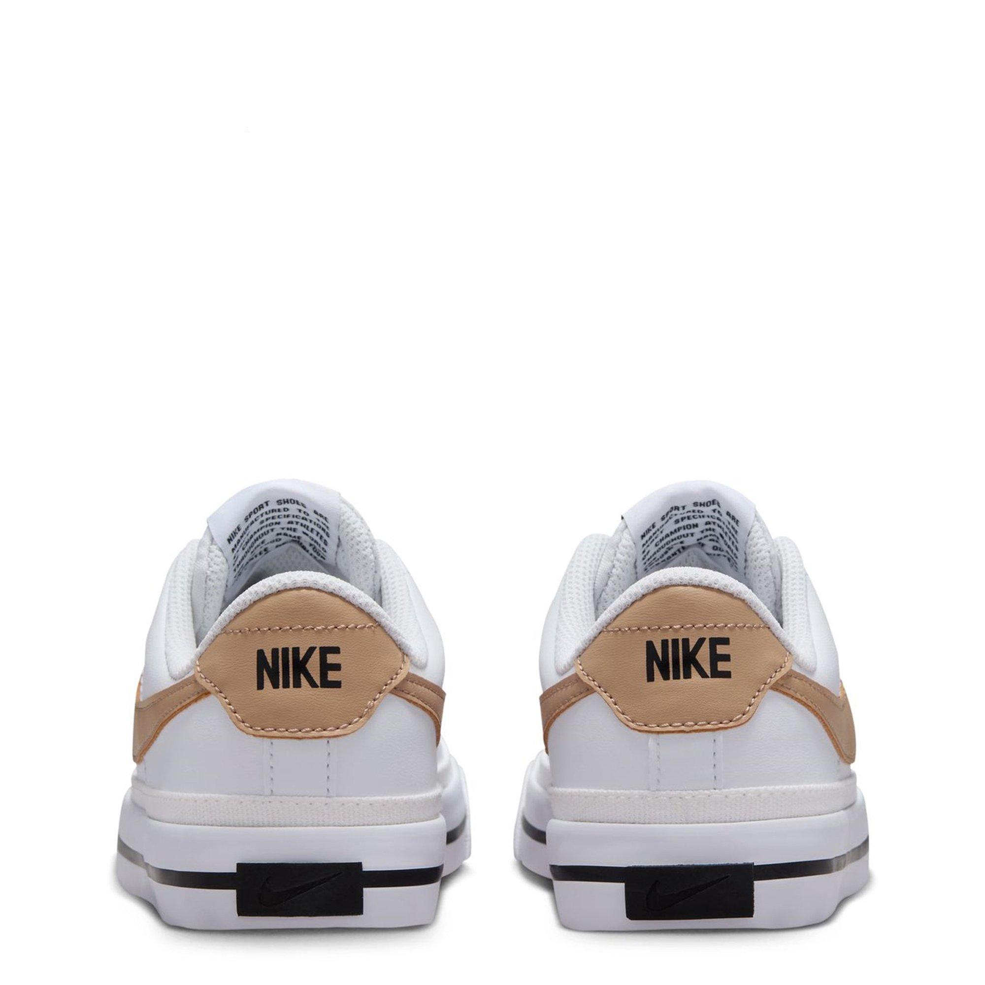 Wht/Hemp-Black - Nike - Nike Court Legacy Childrens Shoes - 6