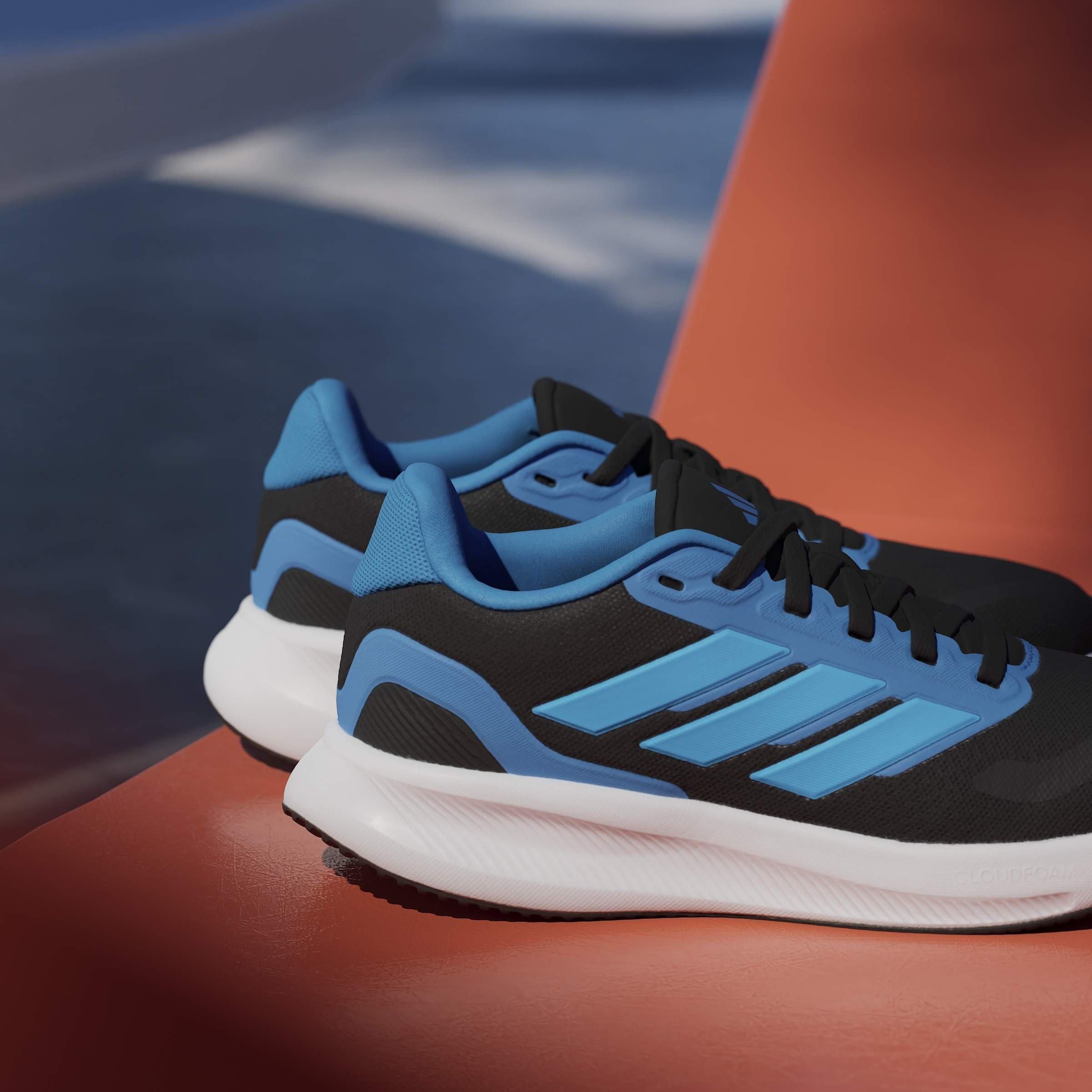 Negro/Azul - adidas - Runfalcon 5 Juniors Running Shoes - 16