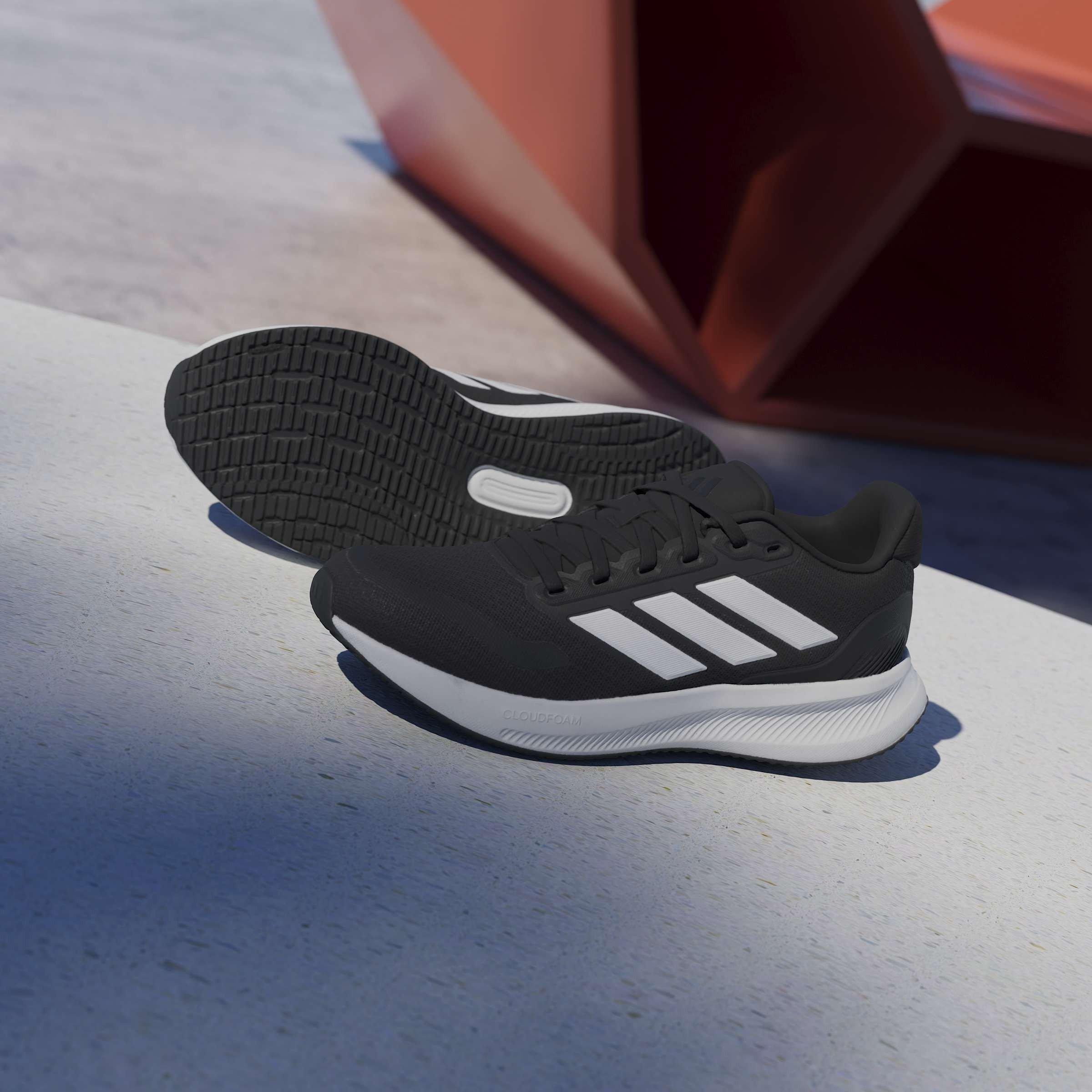 Black/White - adidas - Runfalcon 5 Juniors Running Shoes - 11