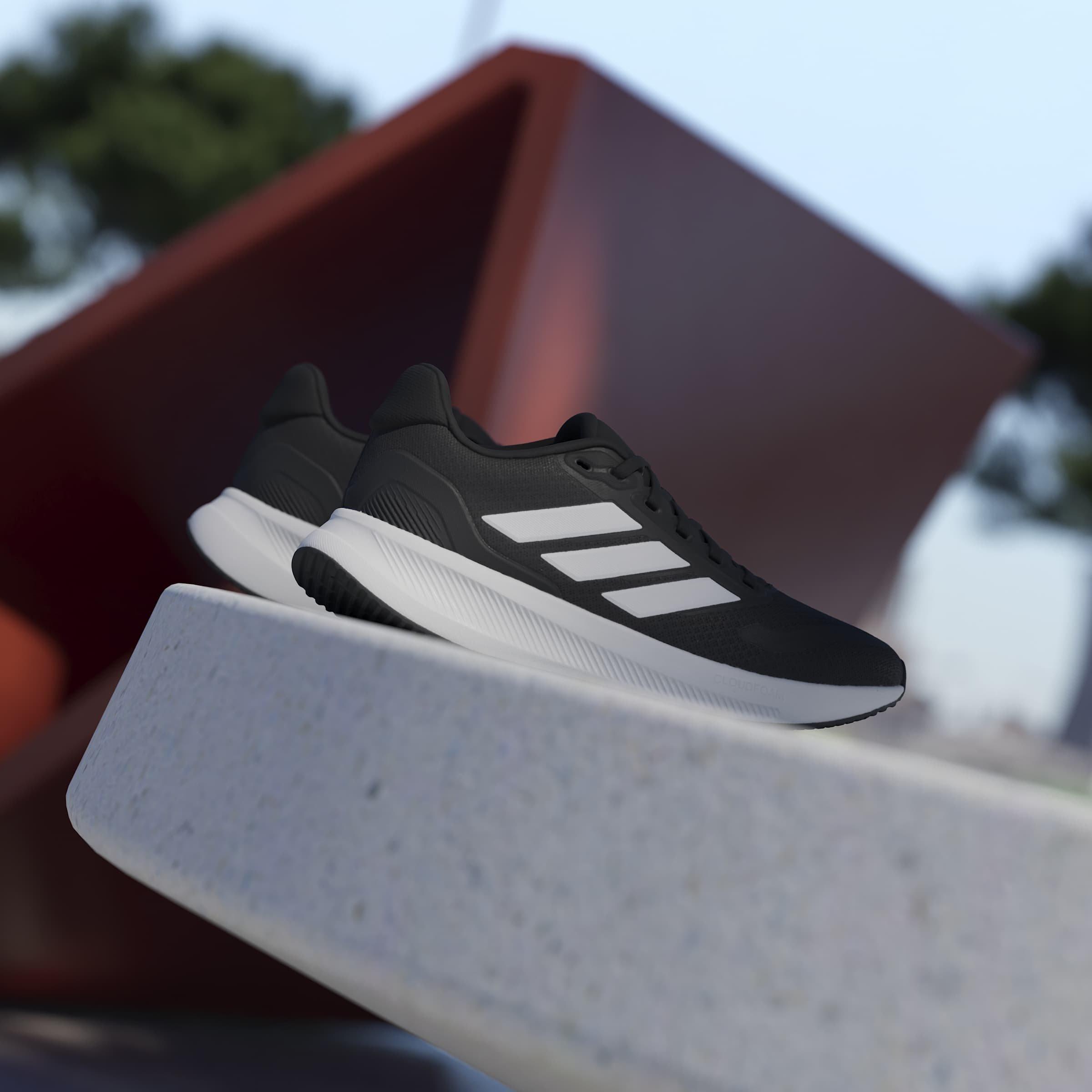 Black/White - adidas - Runfalcon 5 Juniors Running Shoes - 13