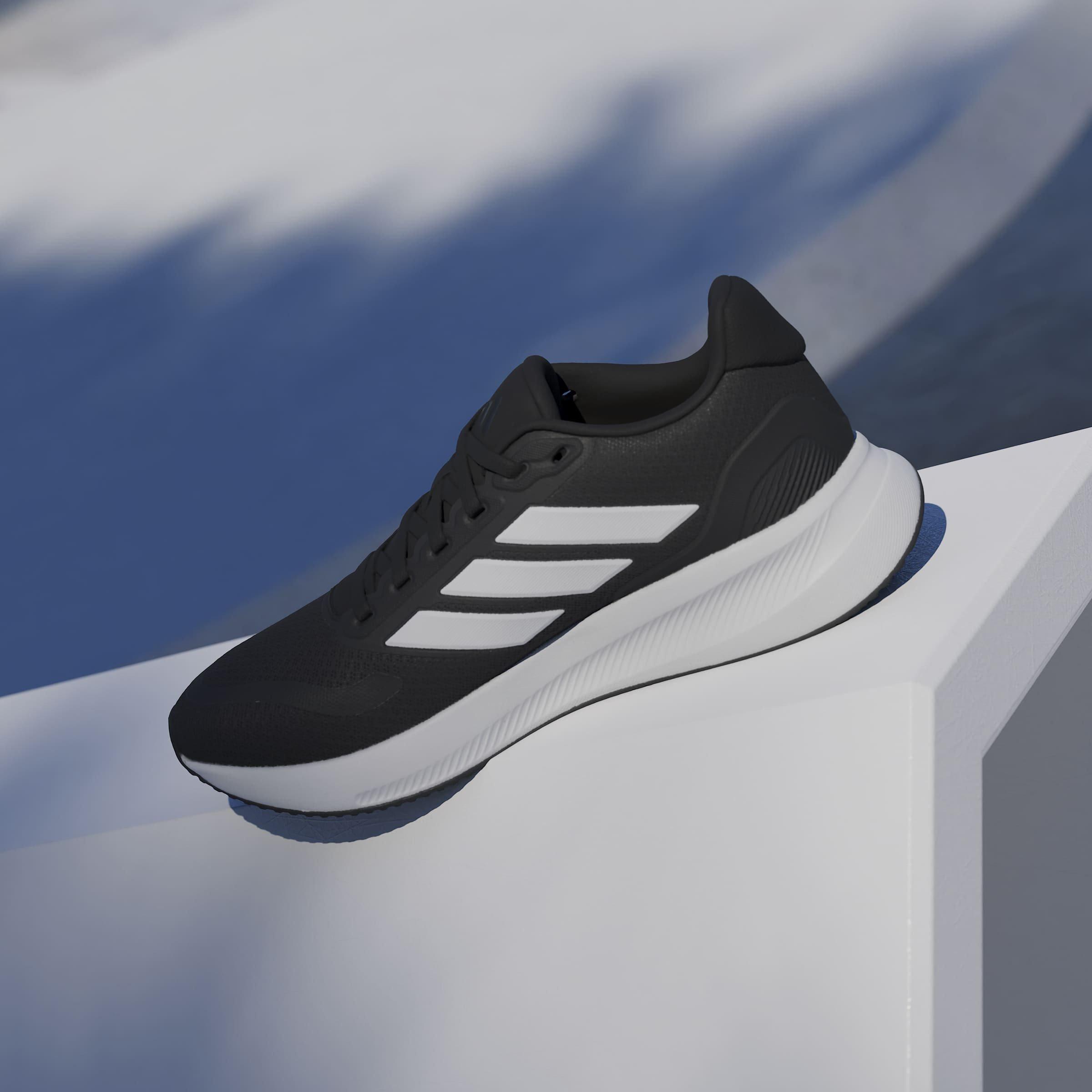 Black/White - adidas - Runfalcon 5 Juniors Running Shoes - 14