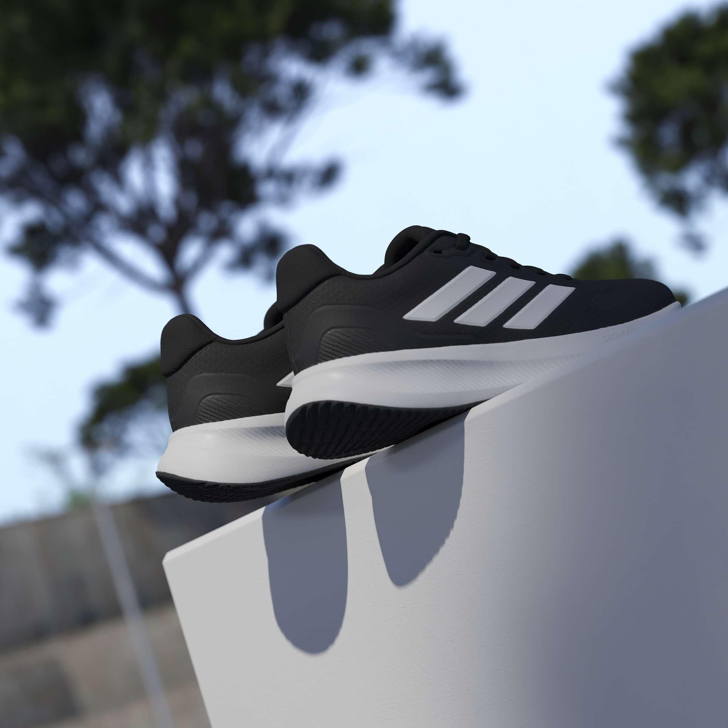 Black/White - adidas - Runfalcon 5 Juniors Running Shoes - 15