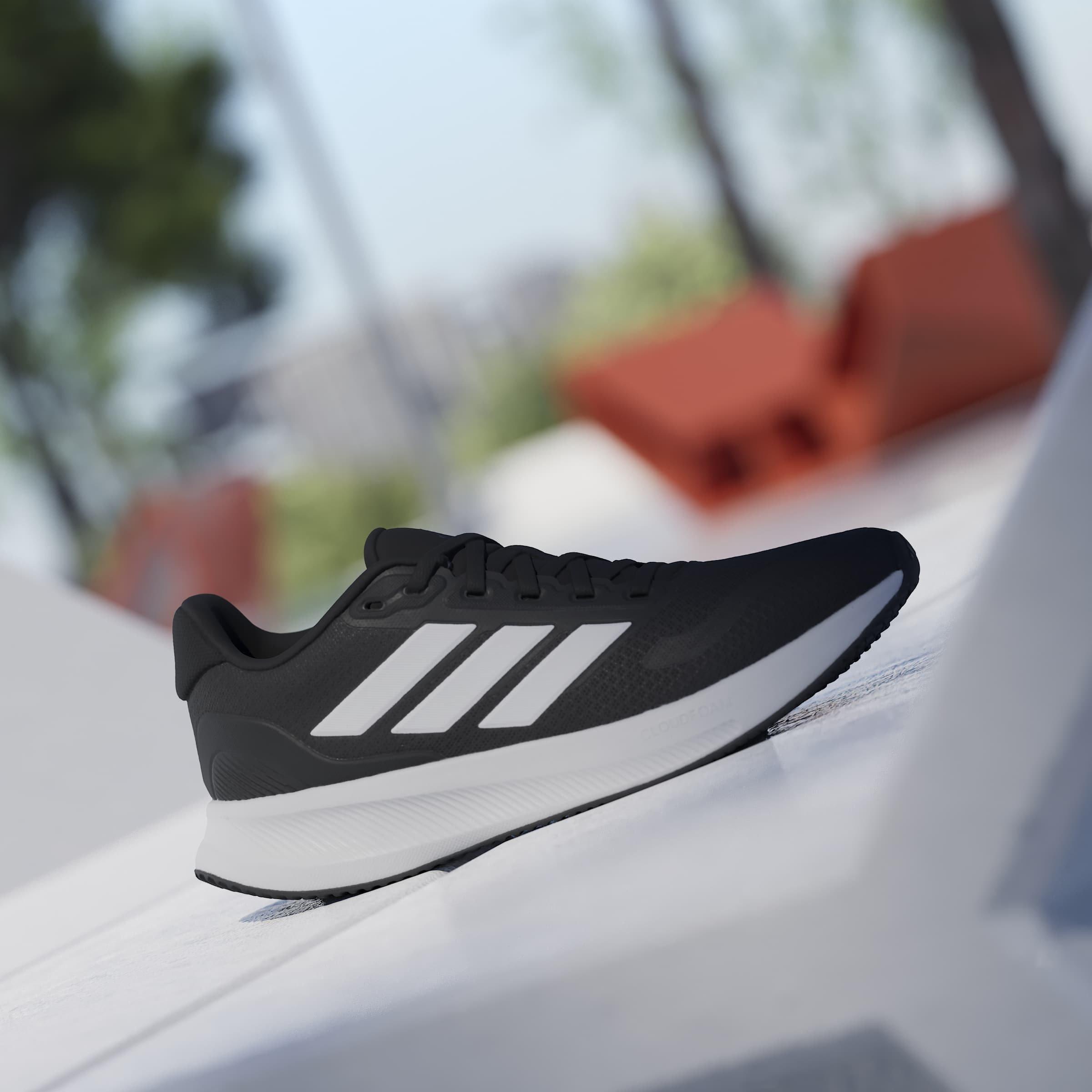 Black/White - adidas - Runfalcon 5 Juniors Running Shoes - 10