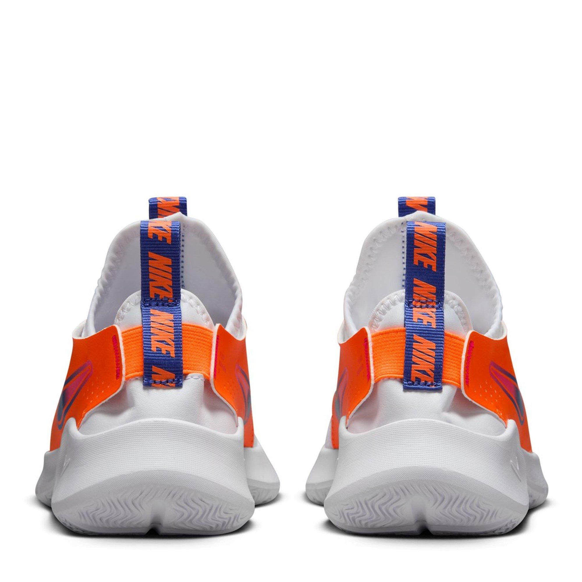 White/Orange - Nike - Flex Runner 3 Big Kids Road Running Shoes - 4