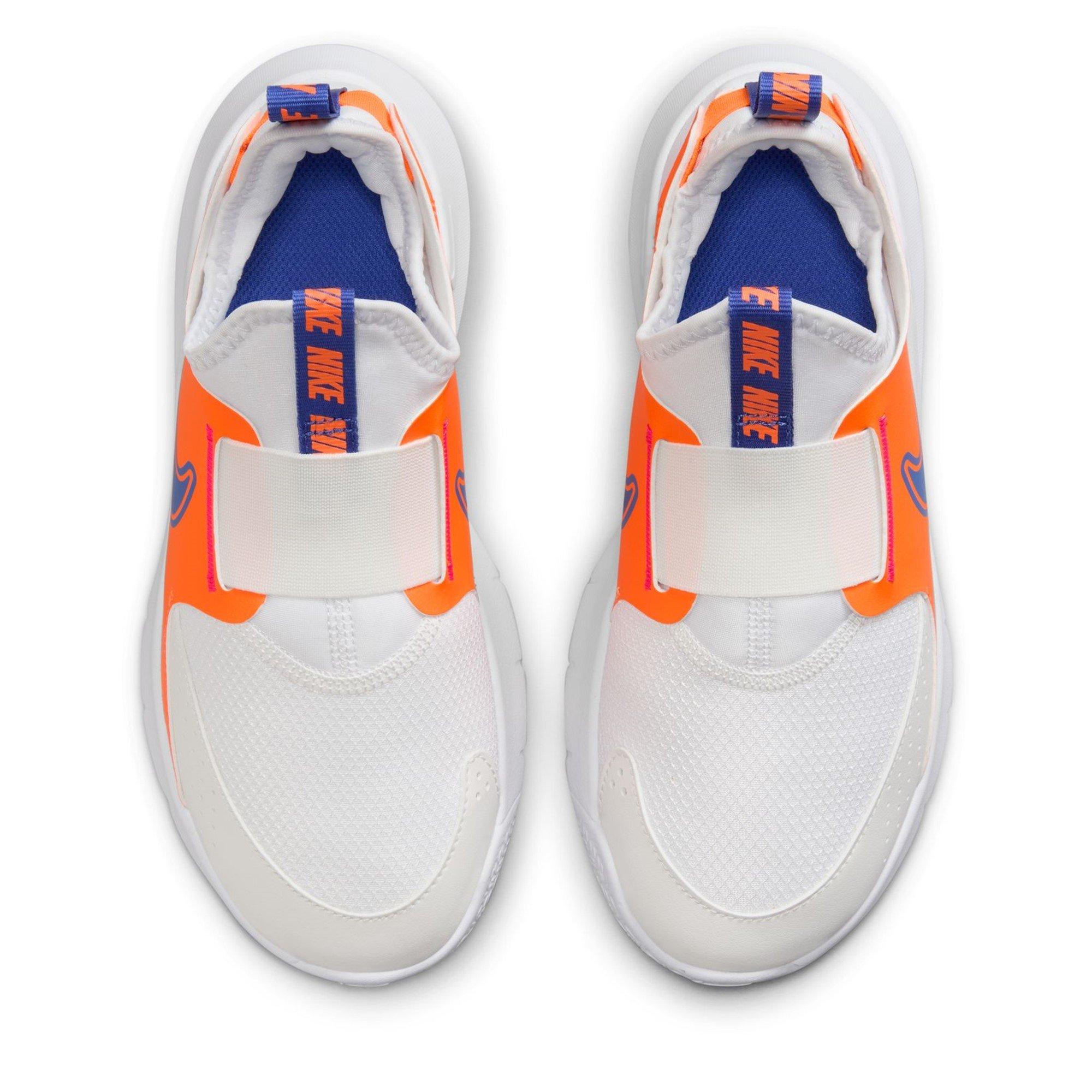 White/Orange - Nike - Flex Runner 3 Big Kids Road Running Shoes - 5
