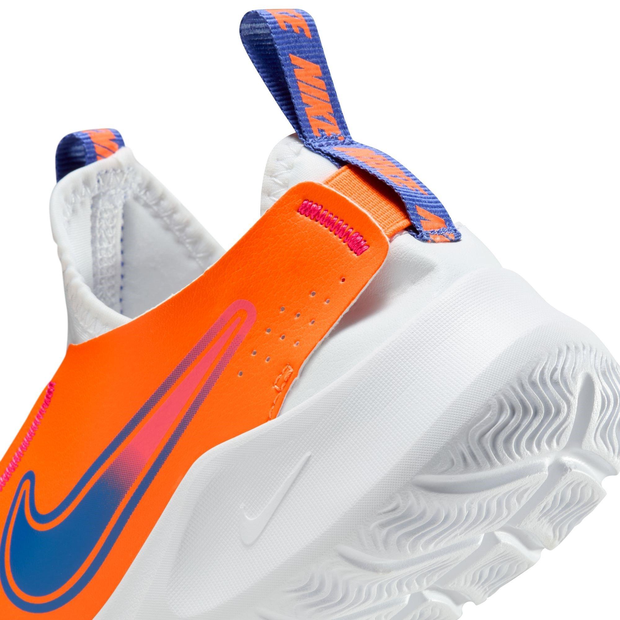 White/Orange - Nike - Flex Runner 3 Big Kids Road Running Shoes - 8
