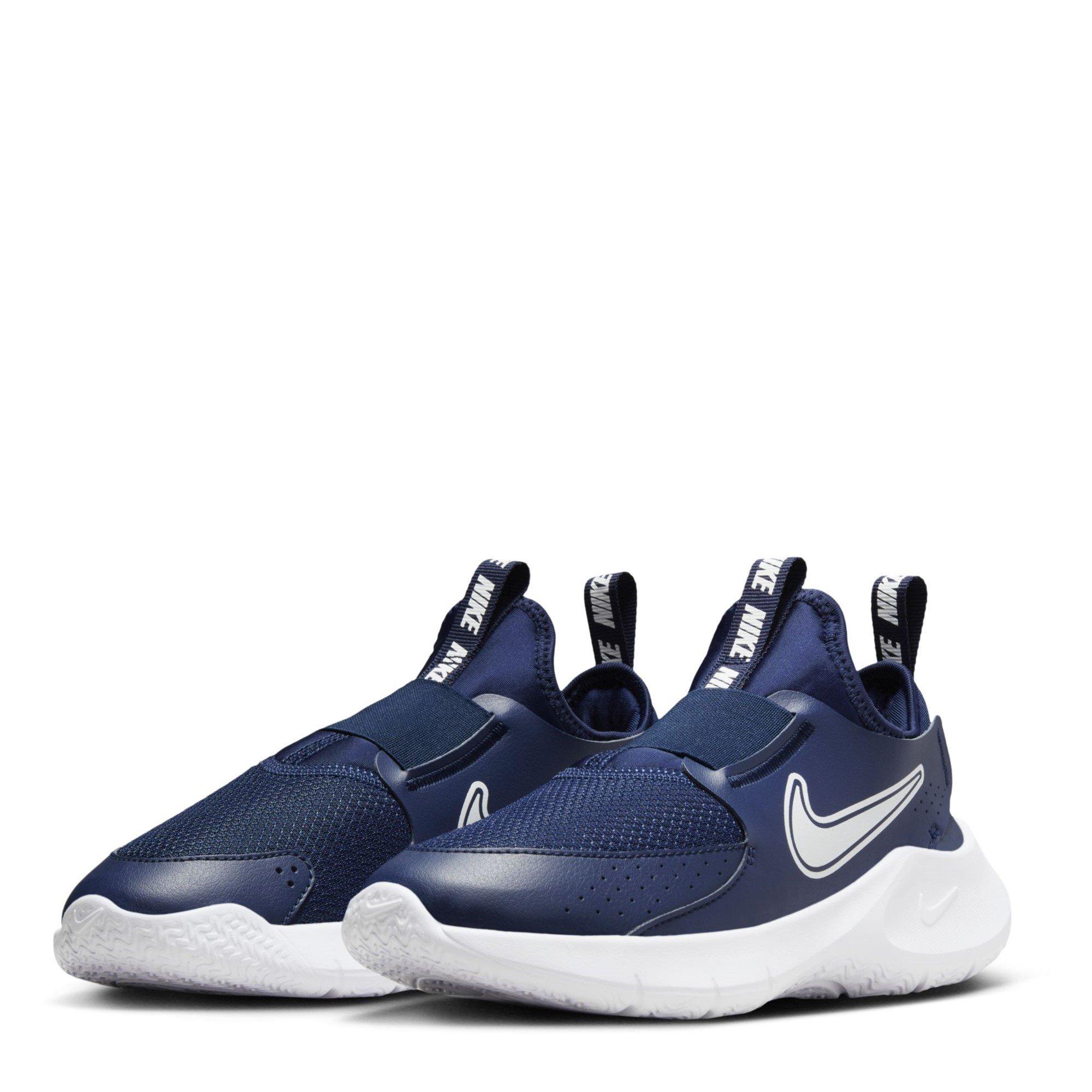 Navy/White - Nike - Flex Runner 3 Big Kids Road Running Shoes - 4
