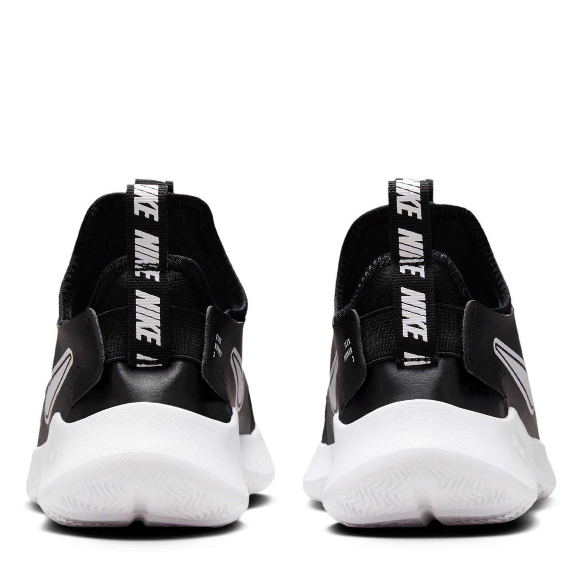 Black/White - Nike - Flex Runner 3 Big Kids Road Running Shoes - 4