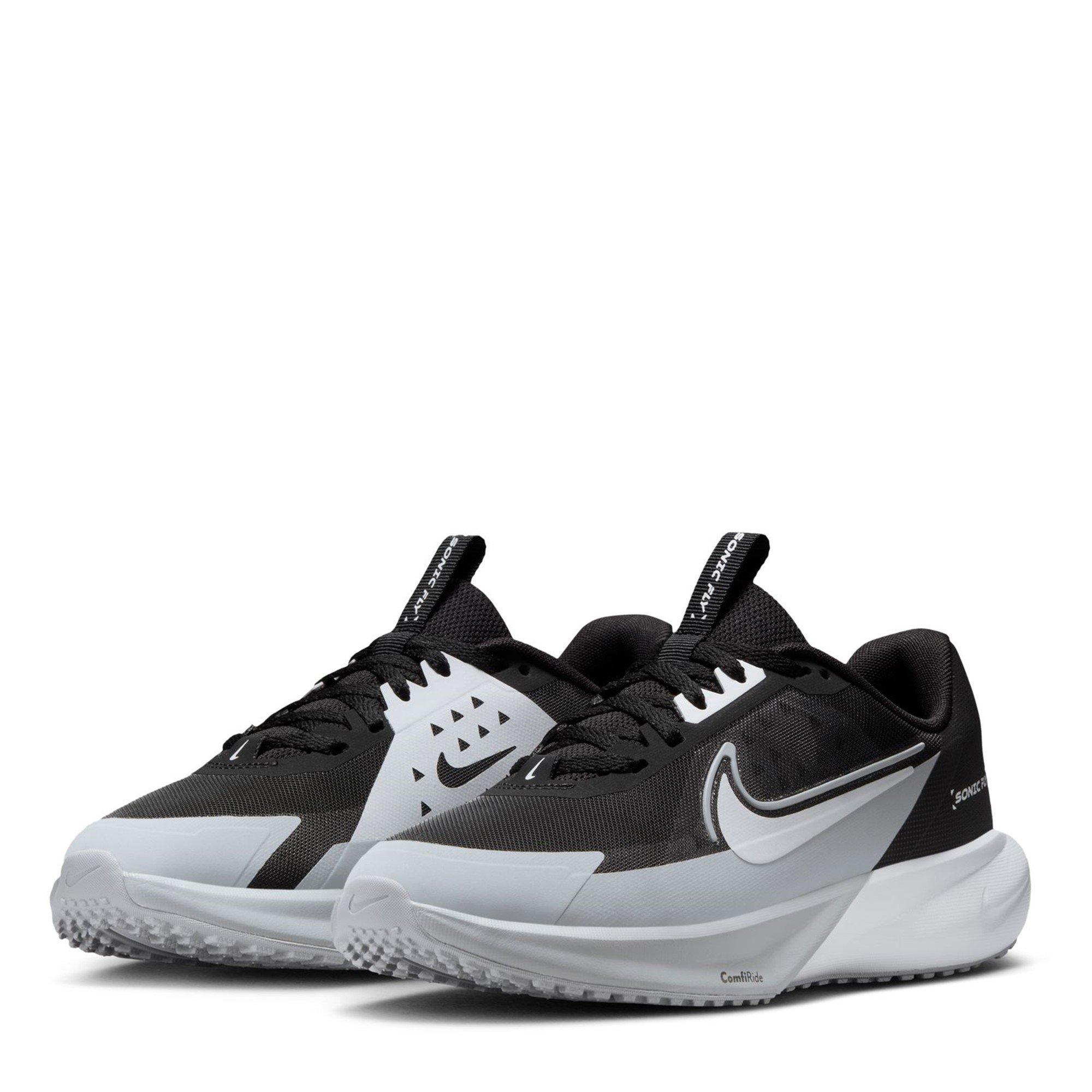 Blk/Wht-Grey - Nike - Sonic Fly Juniors Running Shoes - 3