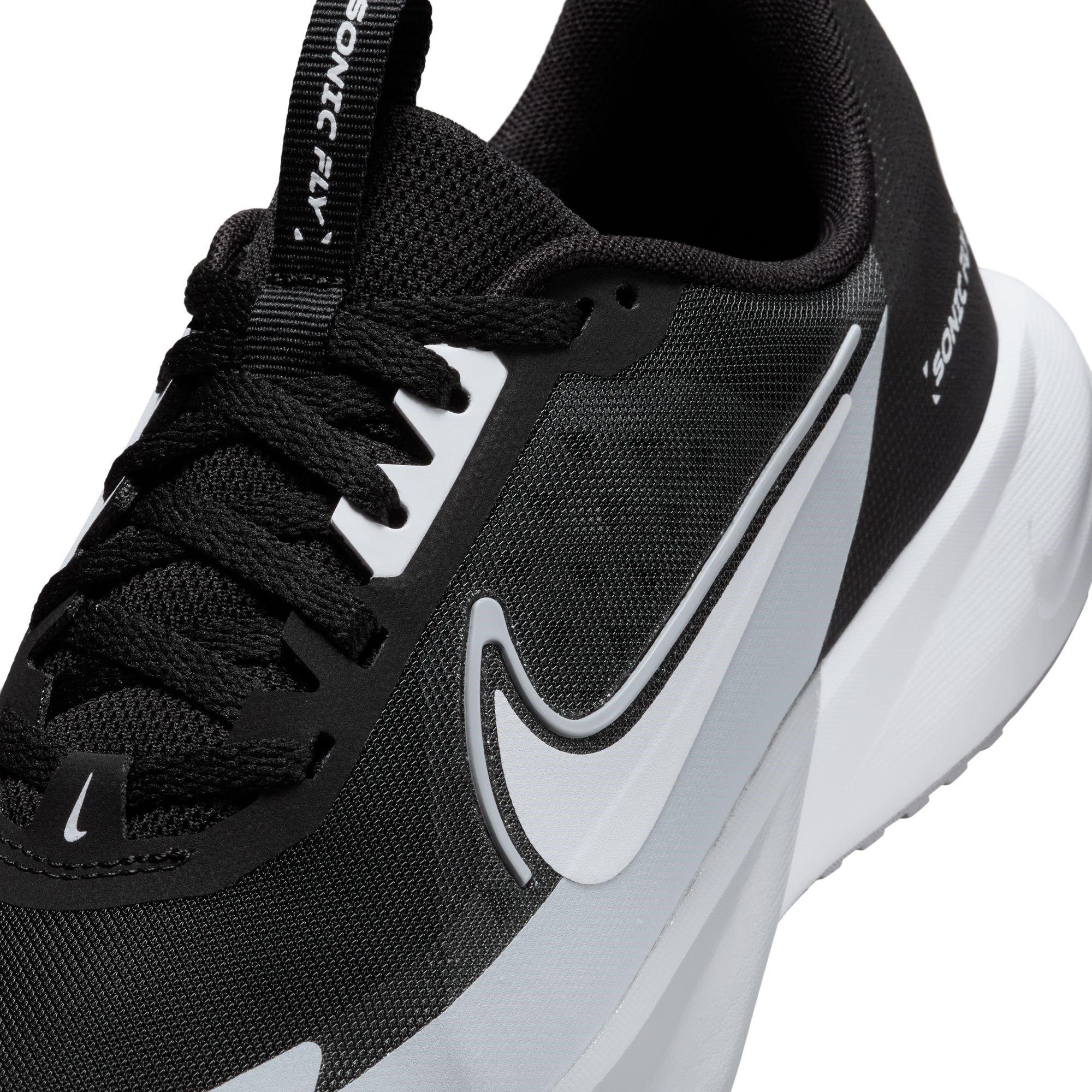 Blk/Wht-Grey - Nike - Sonic Fly Juniors Running Shoes - 7