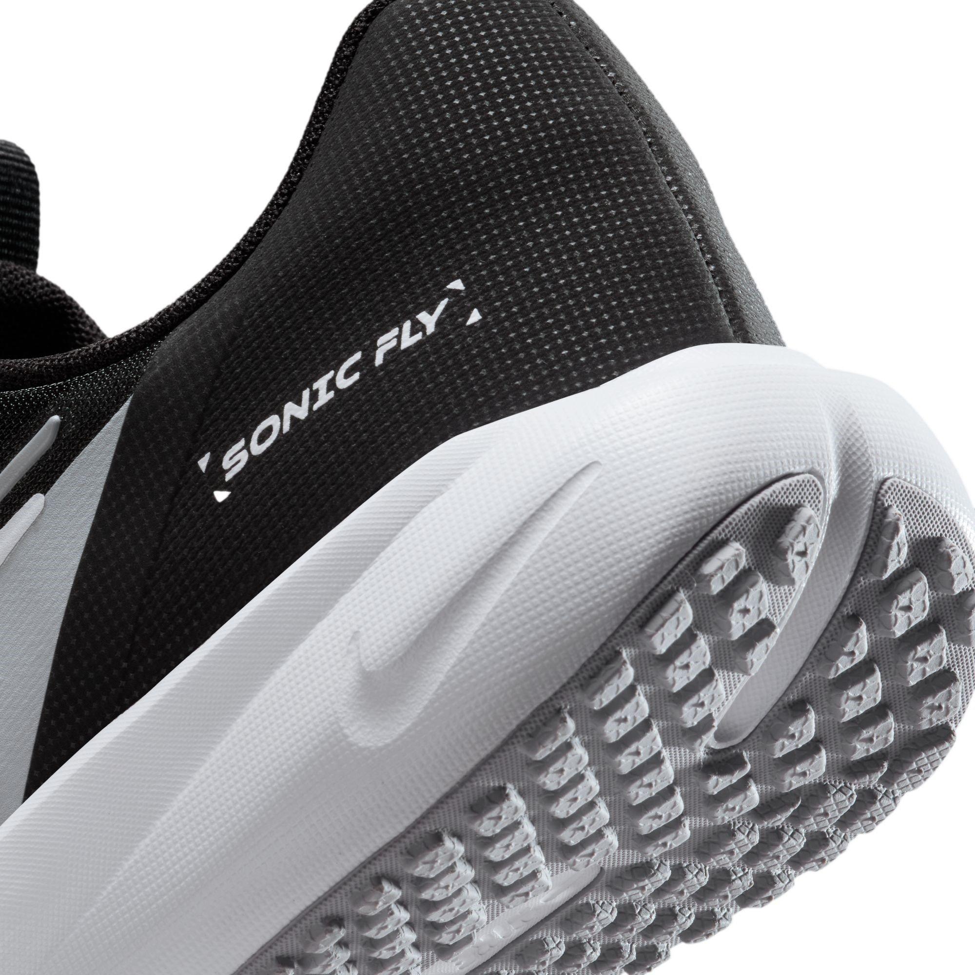 Blk/Wht-Grey - Nike - Sonic Fly Juniors Running Shoes - 8