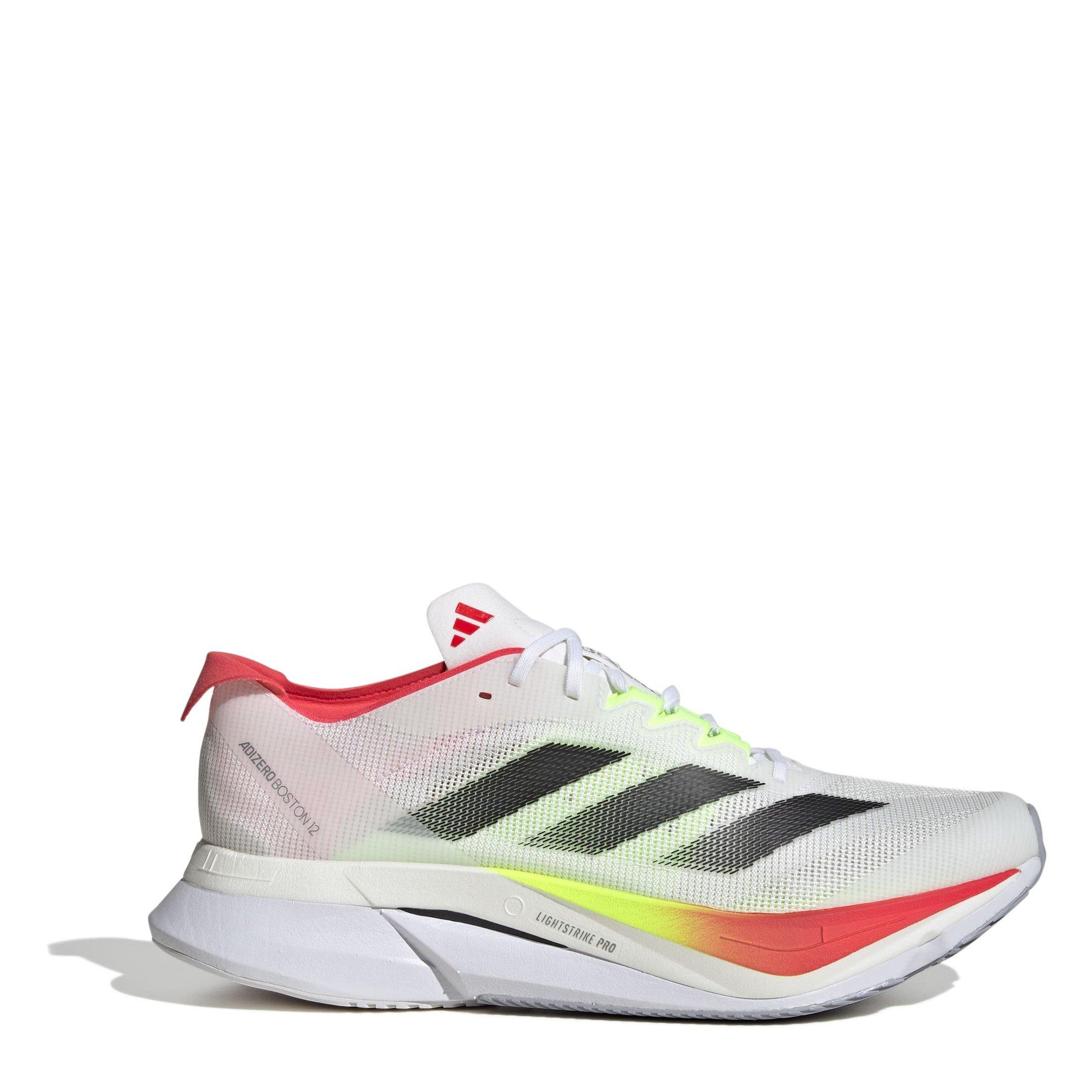 White/Blk/Red - adidas - Kids' Boston 12 Runners - 1