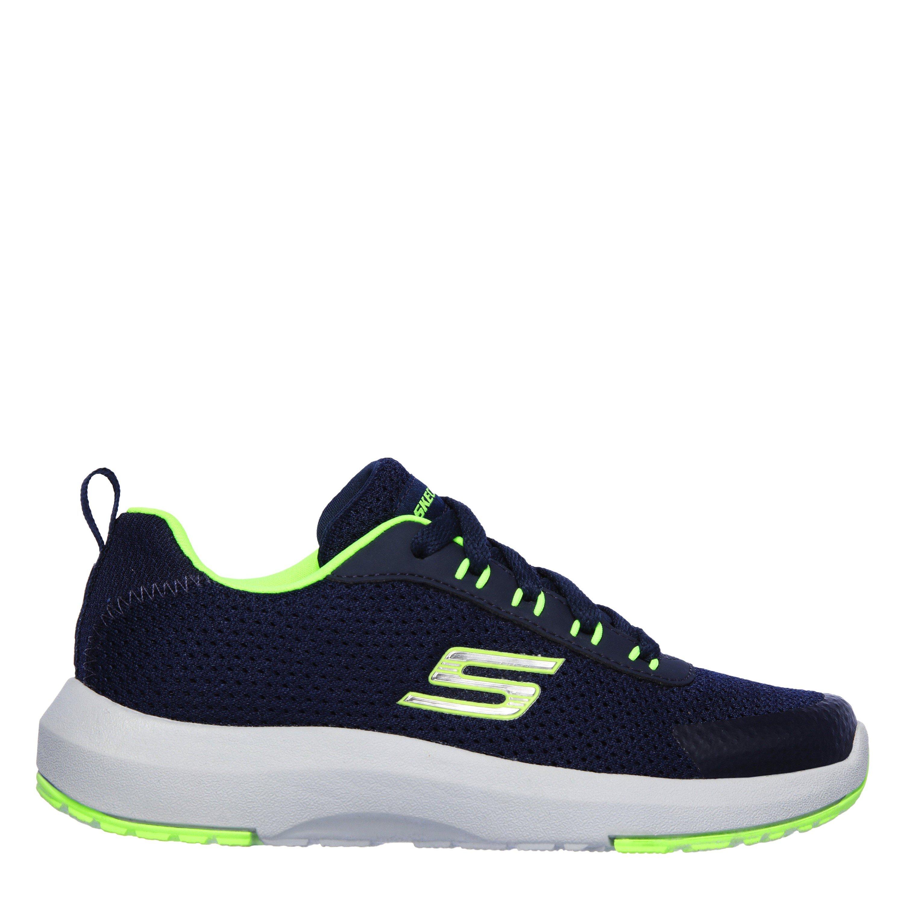 Skechers Boys Dyna Tread Junior Trainers - Navy/Lime - 4 (37)