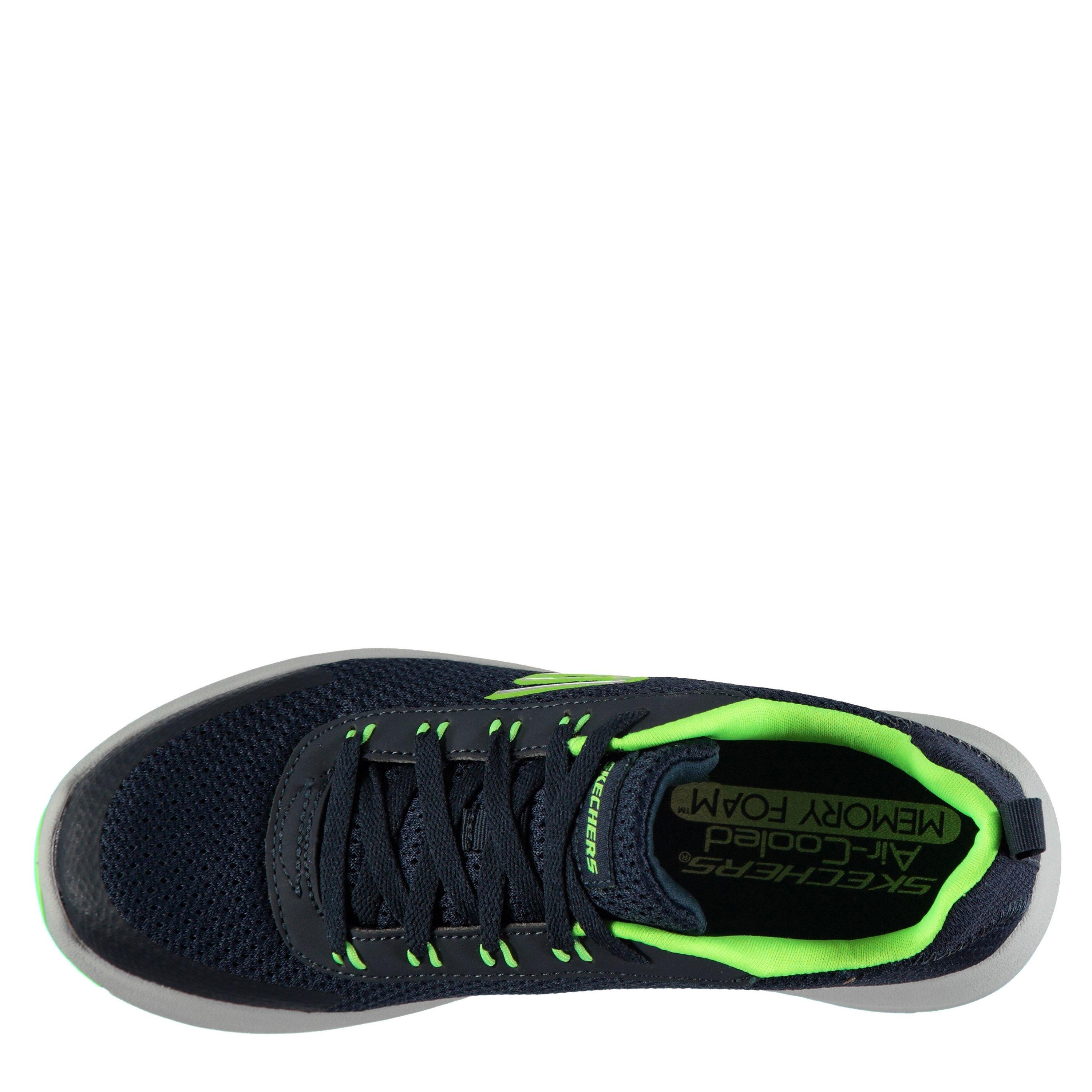 Navy/Lime - Skechers - Dyna Tread Junior Trainers - 3