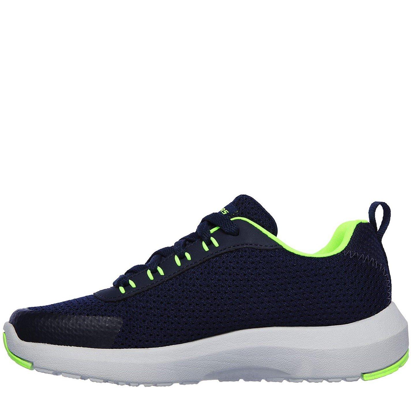 Navy/Lime - Skechers - Dyna Tread Junior Trainers - 5