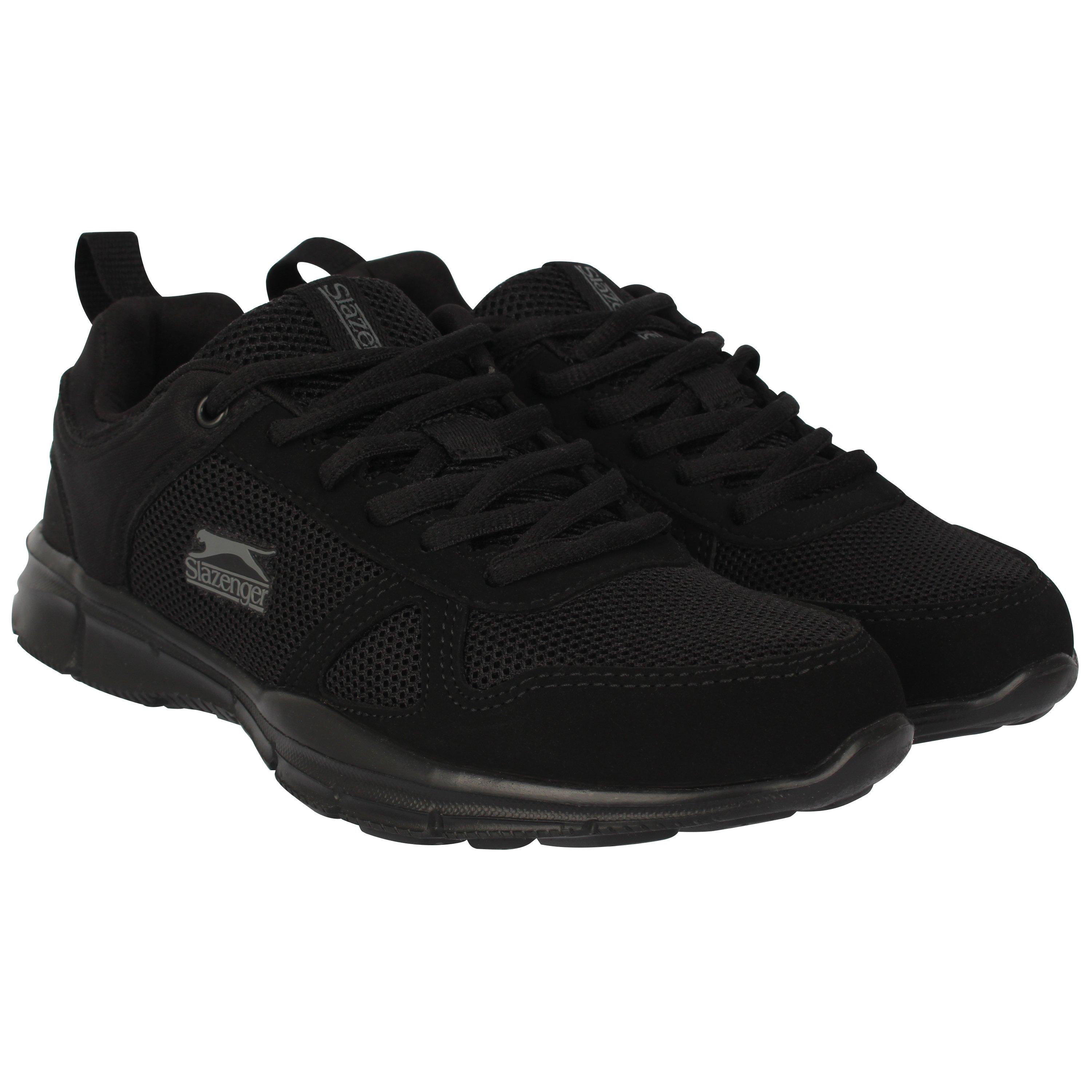 Black/Black - Slazenger - Force Mesh Junior Trainers - 5