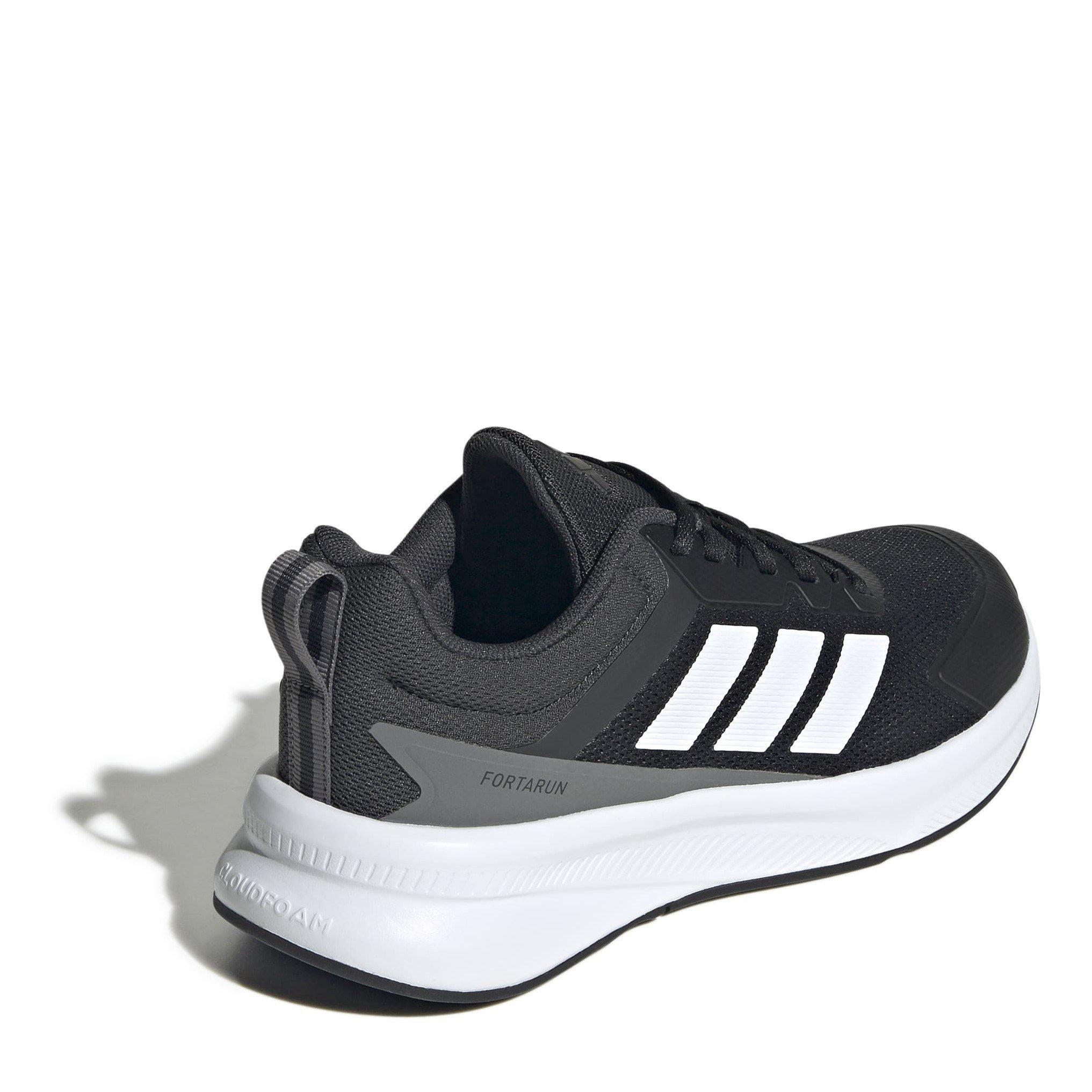 CBlk/Wht/Carbon - adidas - FortaRun 4.0 Juniors Shoes - 4