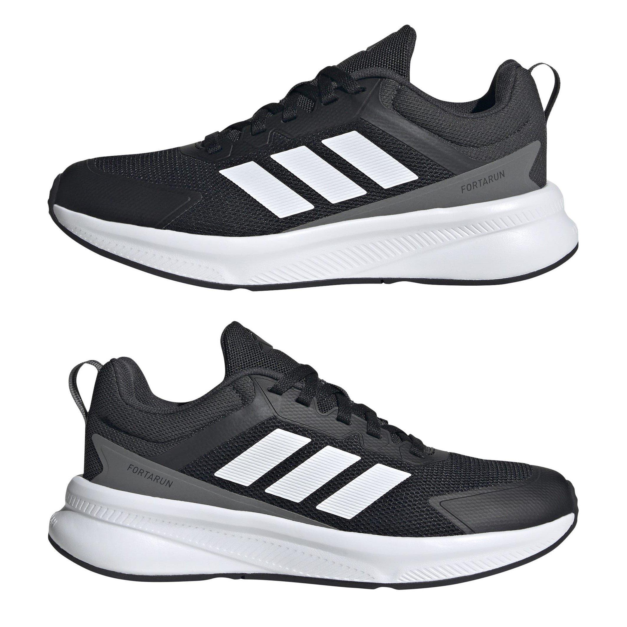 CBlk/Wht/Carbon - adidas - FortaRun 4.0 Juniors Shoes - 9