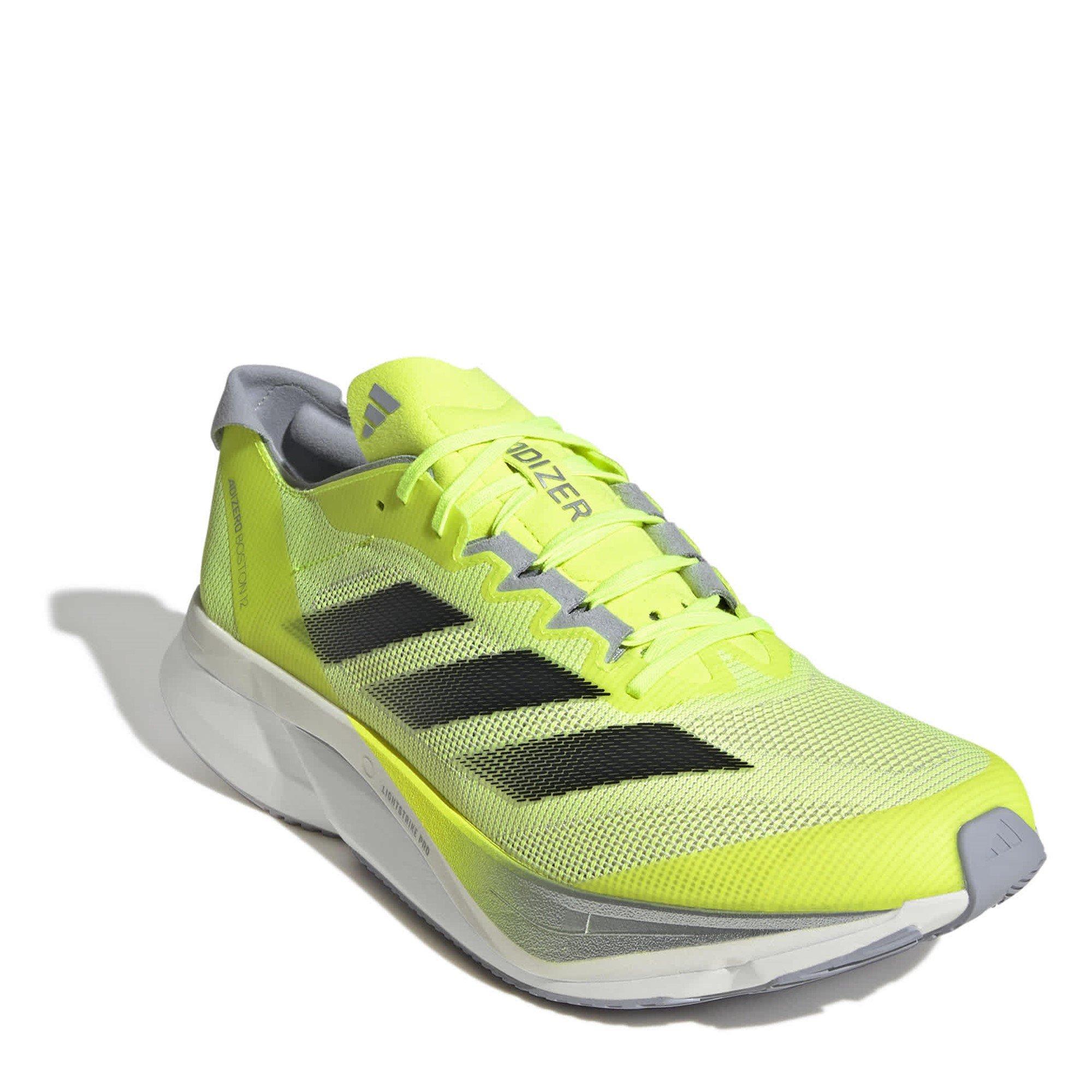 Lemon/Blk/Slvr - adidas - Adizero Boston 12 Road Running Shoes Juniors - 3