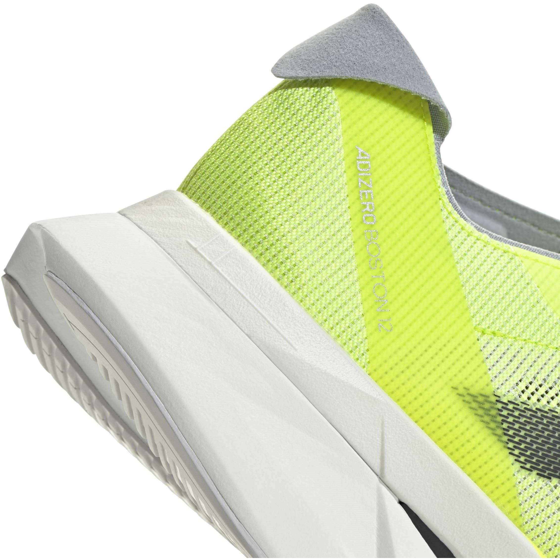 Lemon/Blk/Slvr - adidas - Adizero Boston 12 Road Running Shoes Juniors - 8