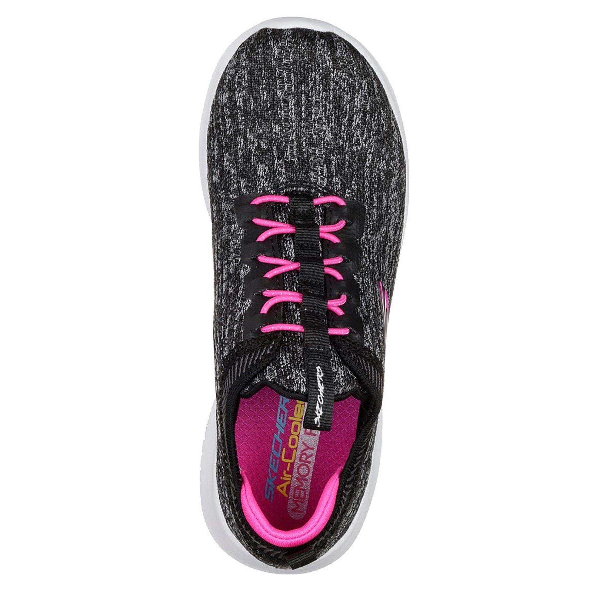 Zwart/Roze - Skechers - Ultra Flex Bright Horizon Junior Girls Trainers - 5