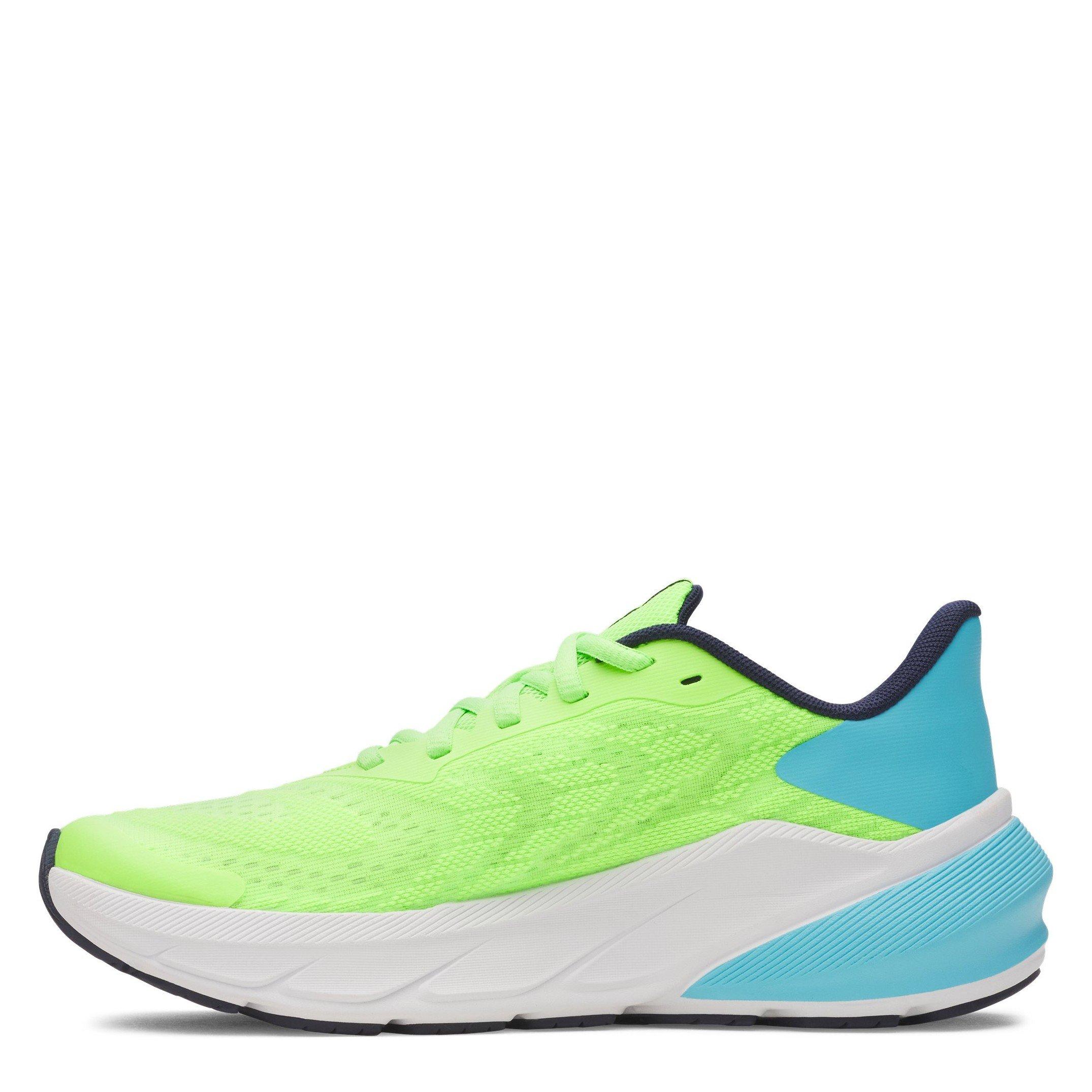 Hyper Green - Under Armour - UA Charged+ Turbulence 3 Kids Trainer - 2