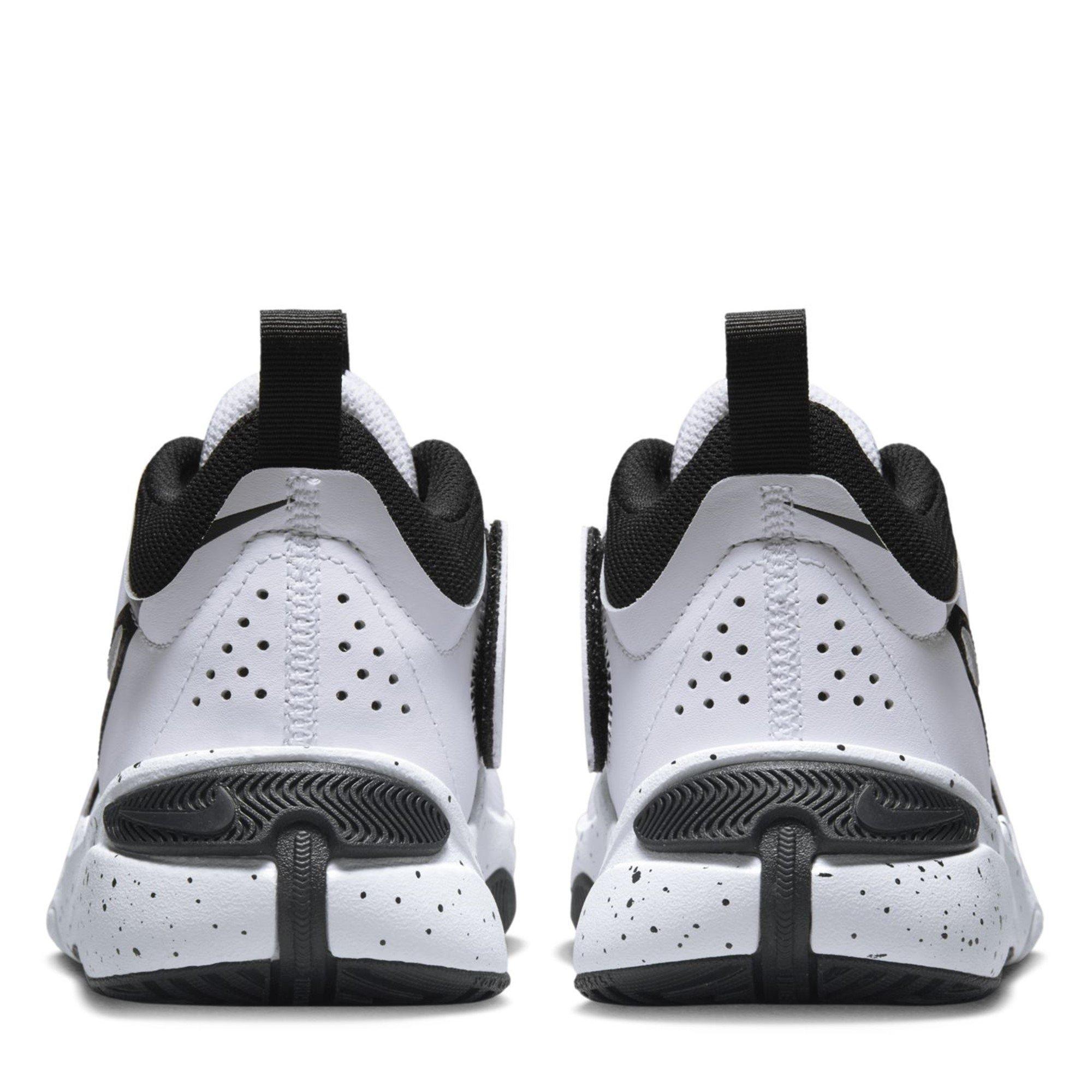 White/Black - Nike - Team Hustle D 11 Juniors Basketball Shoes - 6