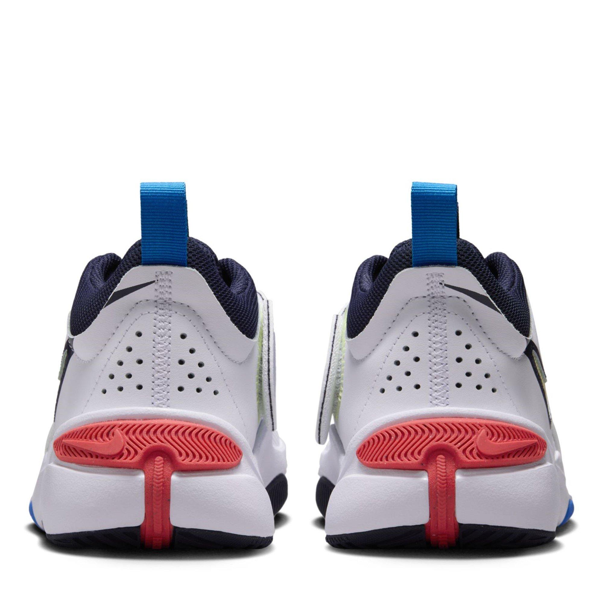 Wht/Lemon Twist - Nike - Nike Team Hustle D 11 Juniors Basketball Shoes - 6