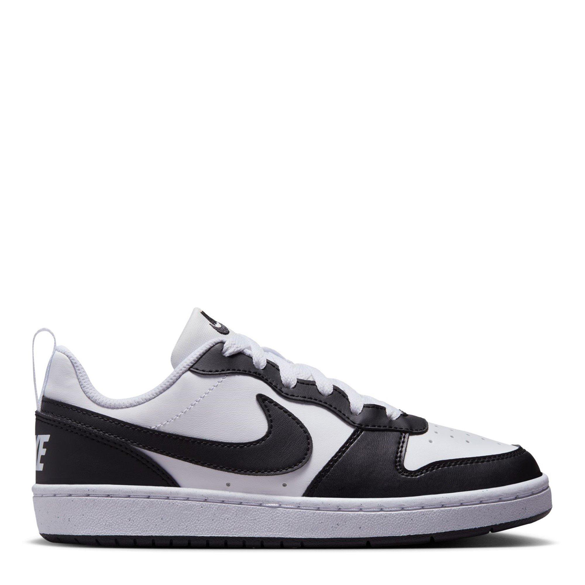 White/Black - Nike - Court Borough Recraft Juniors Shoes - 1