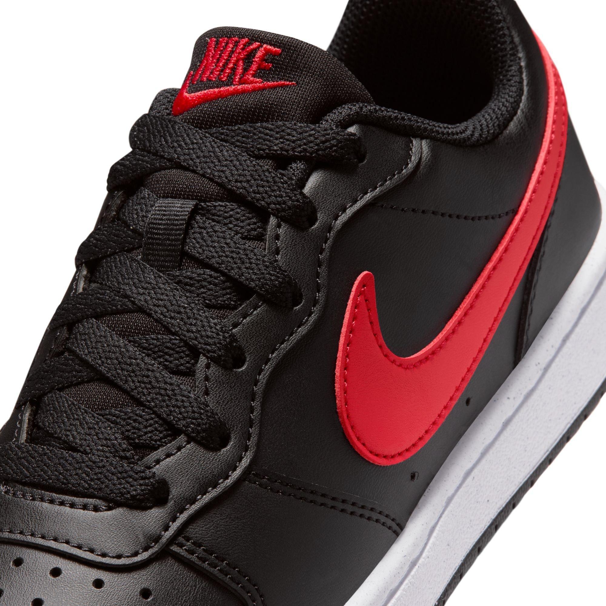 Black/Red-White - Nike - Court Borough Recraft Juniors Sneakers - 7