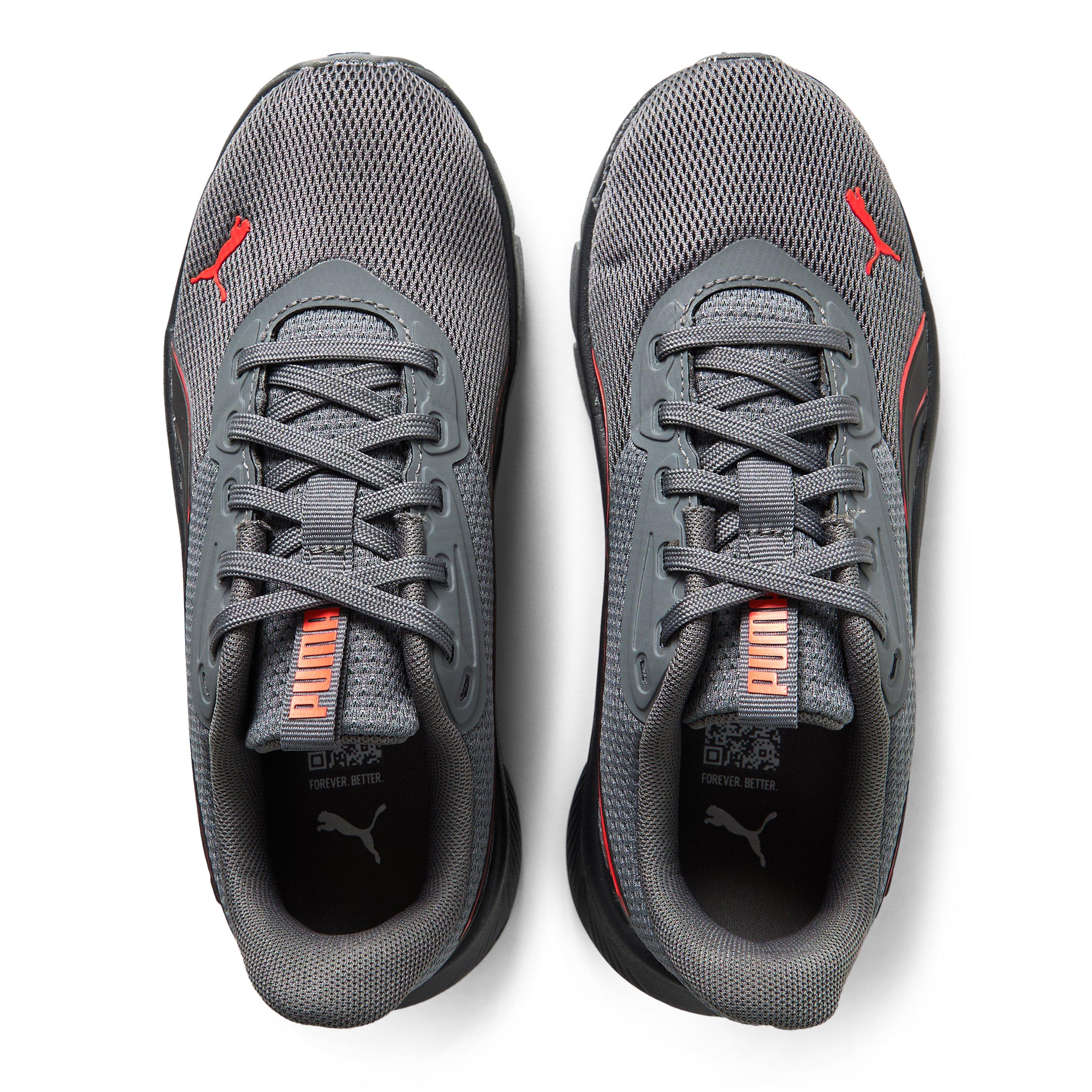 Grey/Red - Puma - Kids Flexfocus Lite Modern Jr Flex Focus Runners - 4