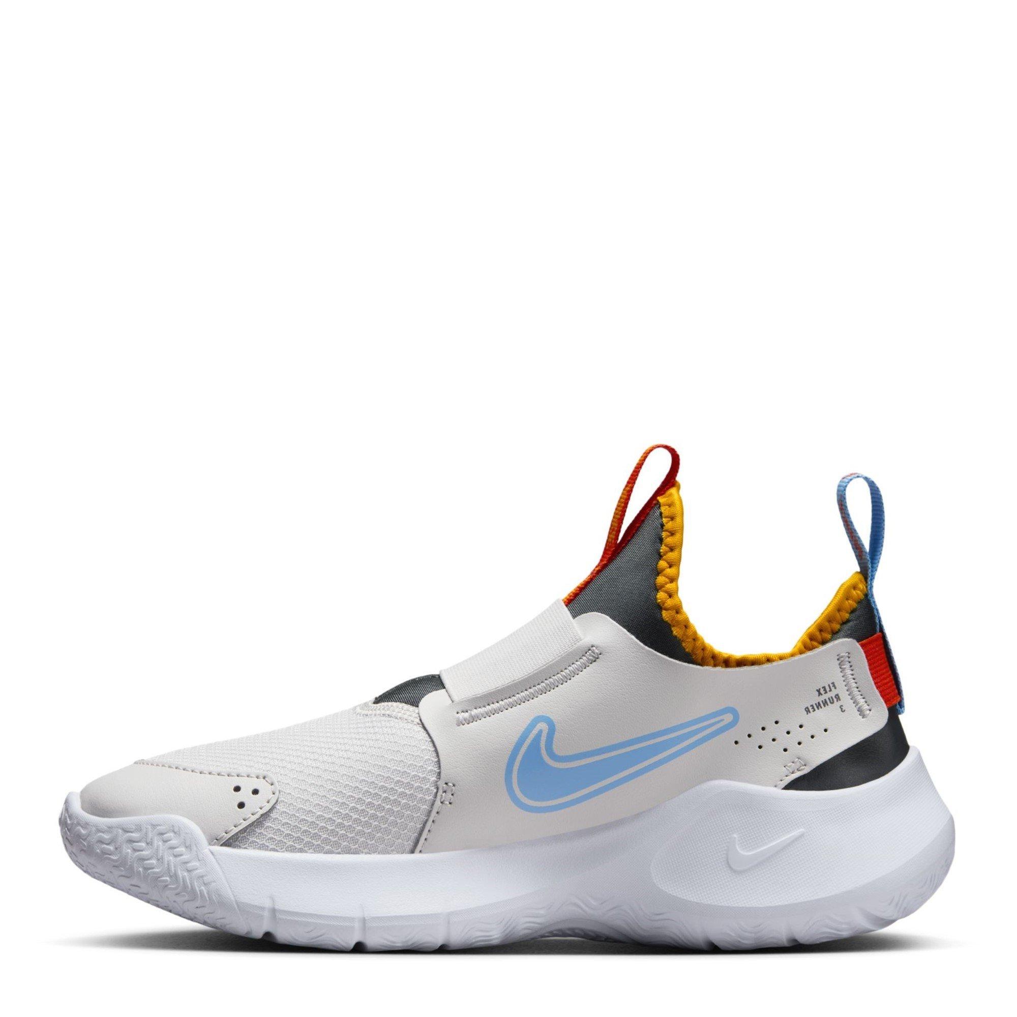 Grey/Orgn-Blue - Nike - Flex Runner 3 Juniors Shoes - 2