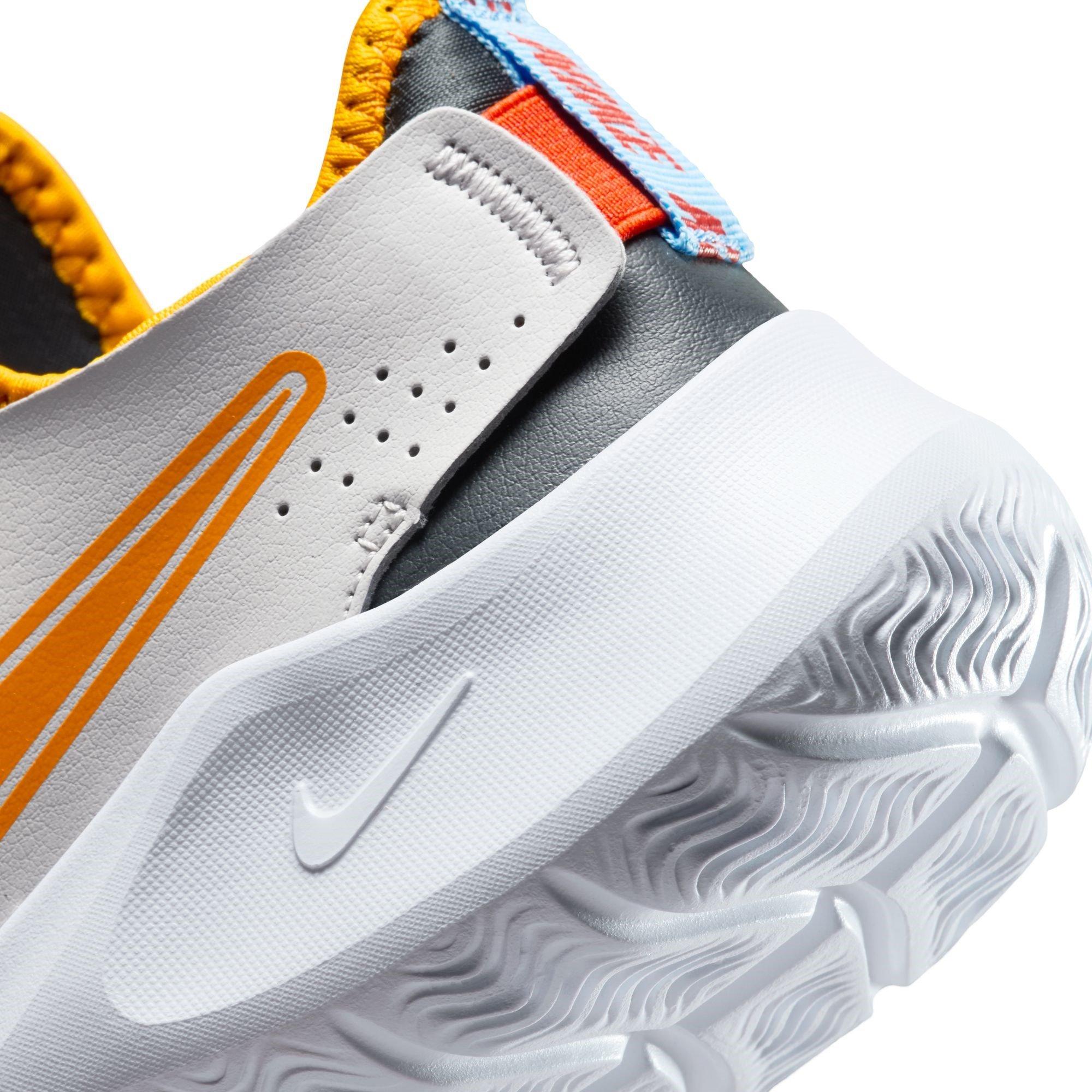 Grey/Orgn-Blue - Nike - Flex Runner 3 Juniors Shoes - 8