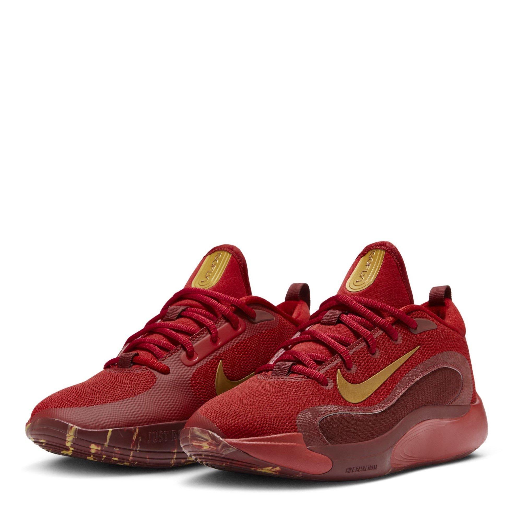 Gym Red/Met Red - Nike - Isofly Junior Basketball Shoes - 4