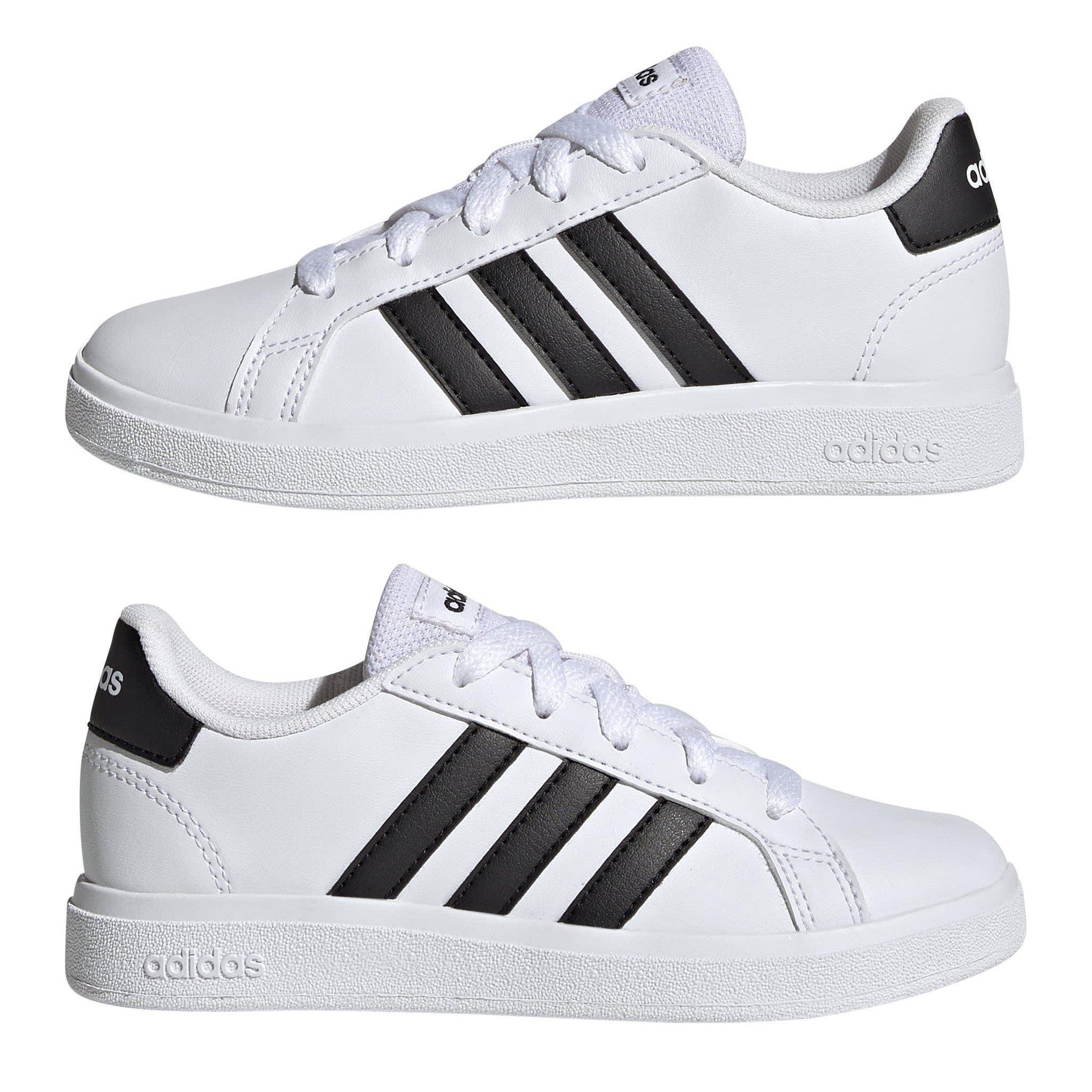 FT.Wht/C.Black - adidas - Grand Court Lifestyle Tennis Juniors Shoes - 9