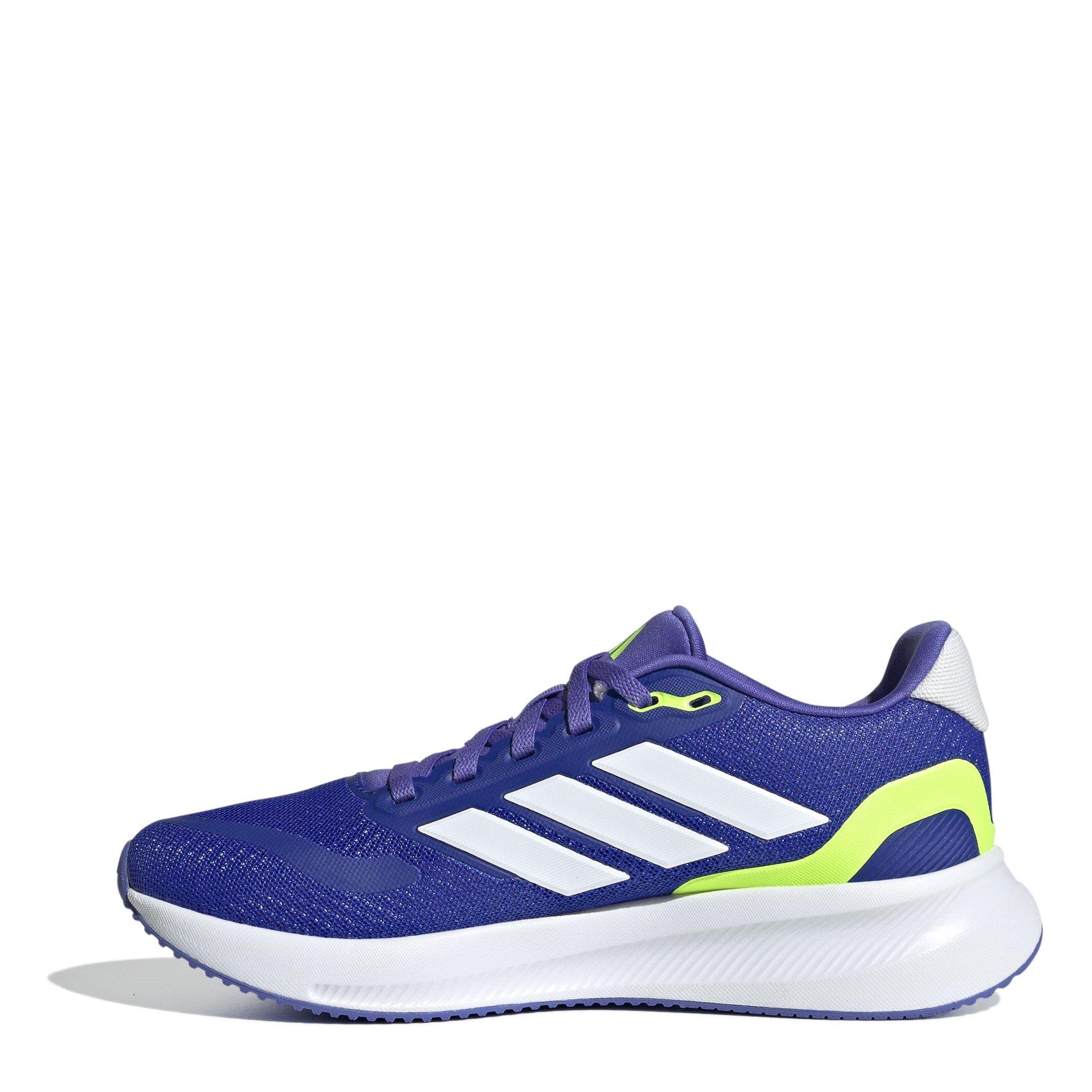 Blue/Wht/Lemon - adidas - Runfalcon 5 Juniors Running Shoes - 2